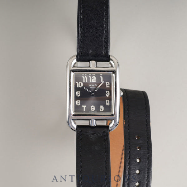 エルメス ケープコッド CC1.210 クォーツ Cal.976.001 SS 純正革ベルト(□E刻印:2001年) 純正尾錠(SS) グレーアラビア文字盤 オーバーホール済み