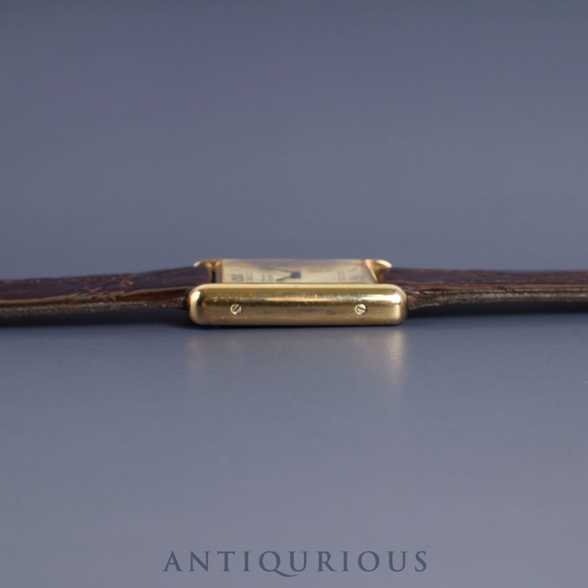 Cartier Must Tank LM 1974213 Manual winding Cal.78-1 SV925 Leather Genuine buckle (GP) Ivory Roman dial Box International lifetime warranty (1978) Overhauled