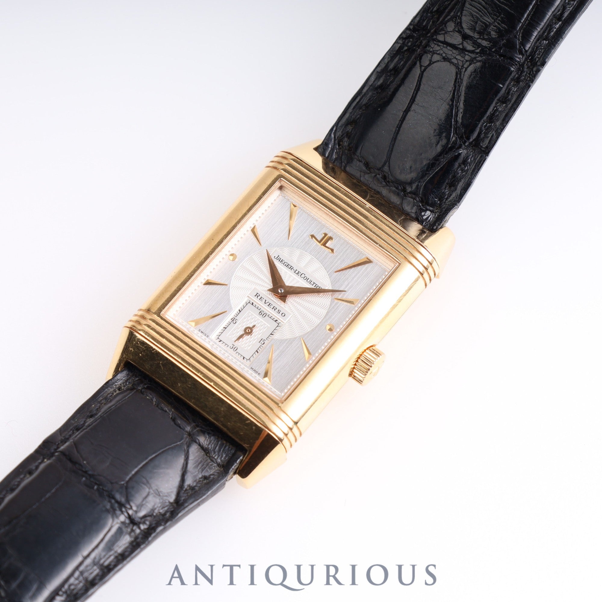 Jaeger-LeCoultre Big Reverso Art Deco 270.2.62 Manual winding Cal.822AD PG Genuine leather strap Genuine buckle (750) Silver / Skeleton dial Box