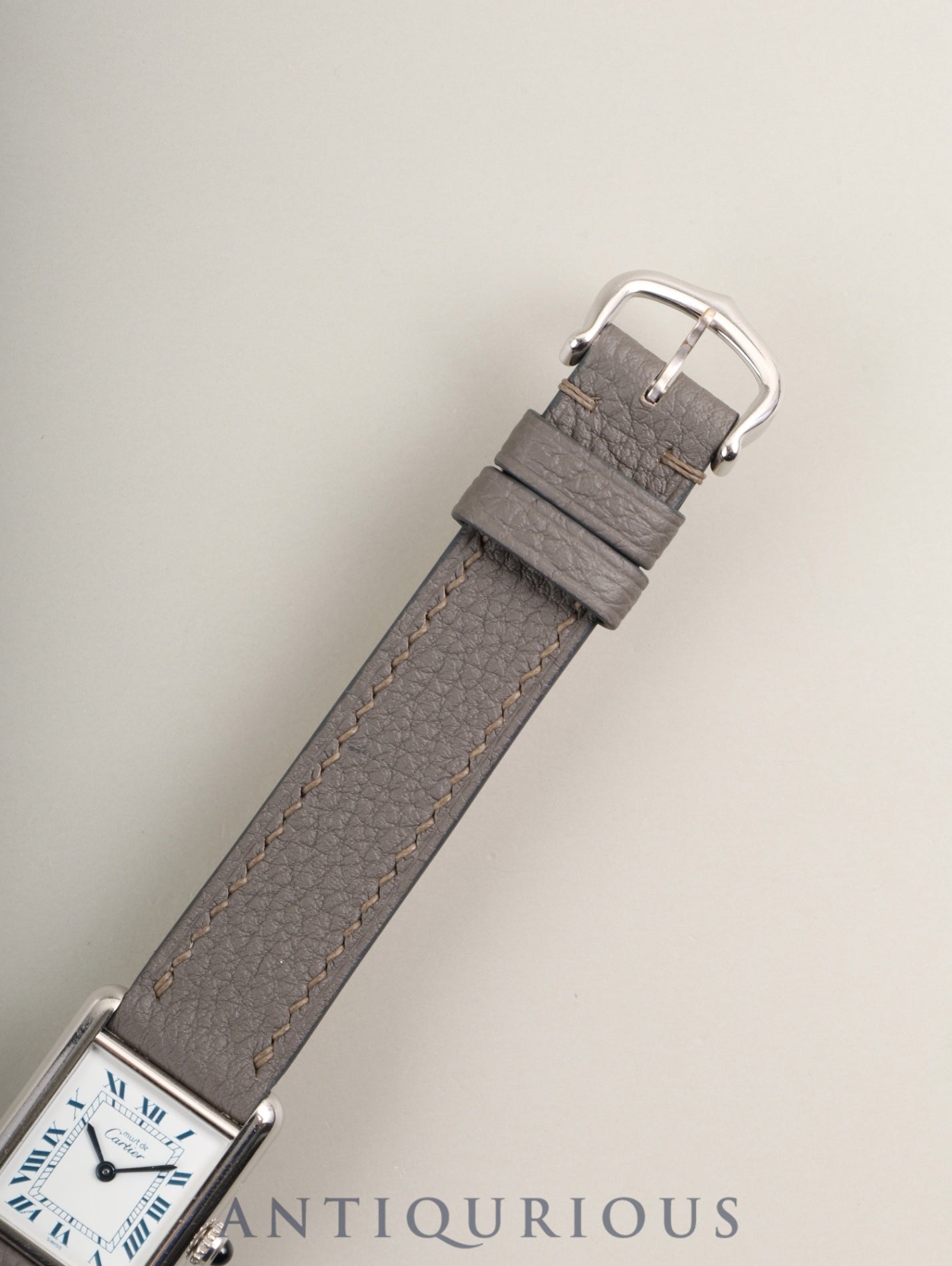 カルティエ マストタンク SM W1001543 / 6057002 クォーツ SV925 革 純正尾錠(SS)ホワイトローマン文字盤 (SWISS表記)箱 カルティエブティックにてコンプリートサービス(フルメンテナンス)済み