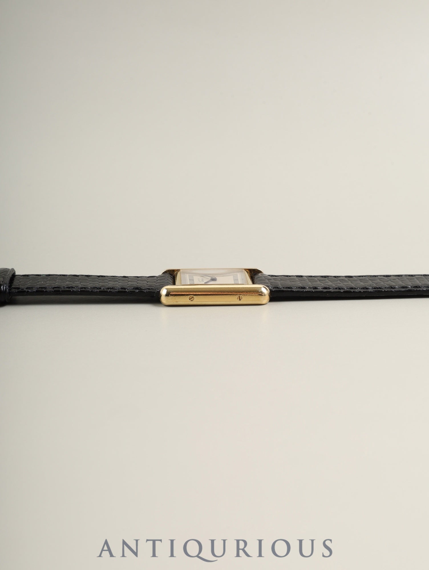 Cartier Must Tank SM 3 66001 Quartz Cal.66 SV925 Leather Original pin buckle (GP) Gray jumping Roman dial (SWISS表記) With original leather belt Overhauled