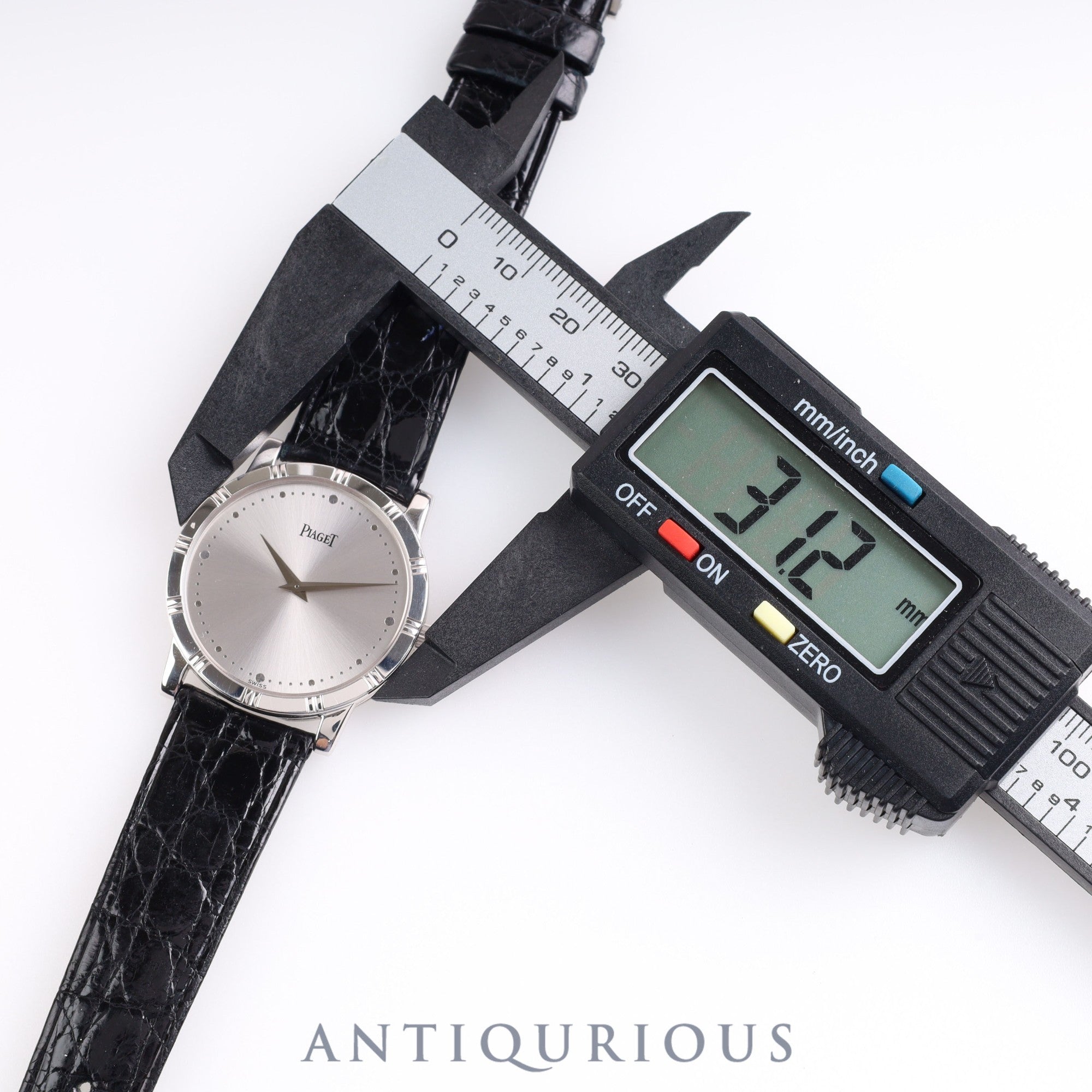 Piaget Dancer 84023 Quartz Cal.-WG Genuine Leather Strap Genuine Buckle (750) Silver Dial 31.2mm Box