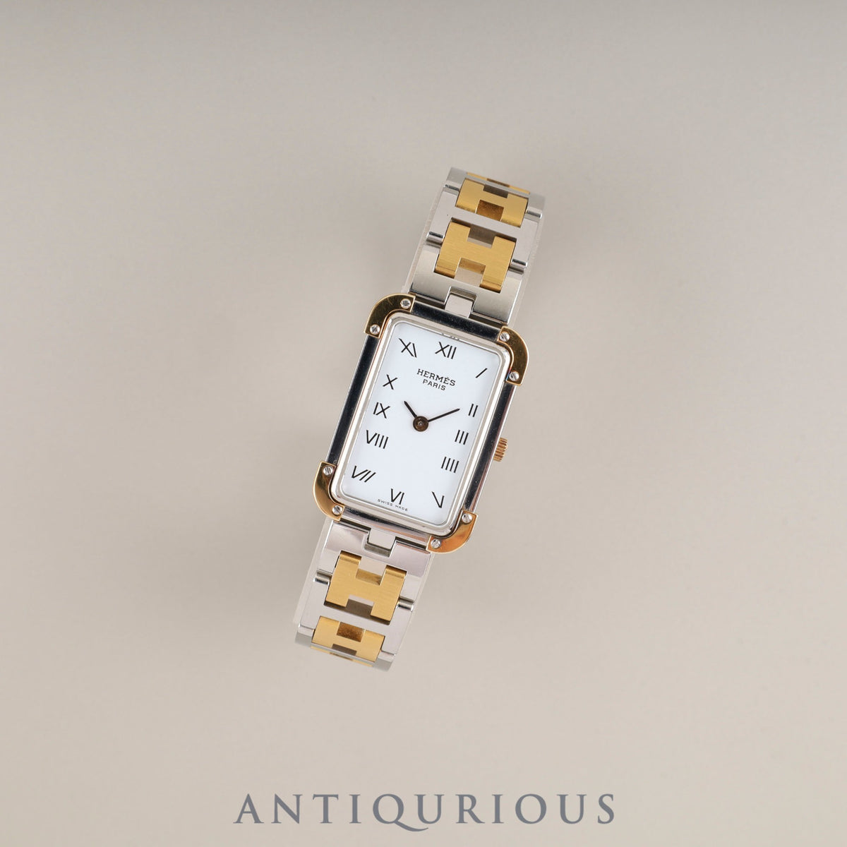 Hermès Cloajour 75.03 Quartz Cal.976 001 SS/GP SS/GP White Dial Overhauled