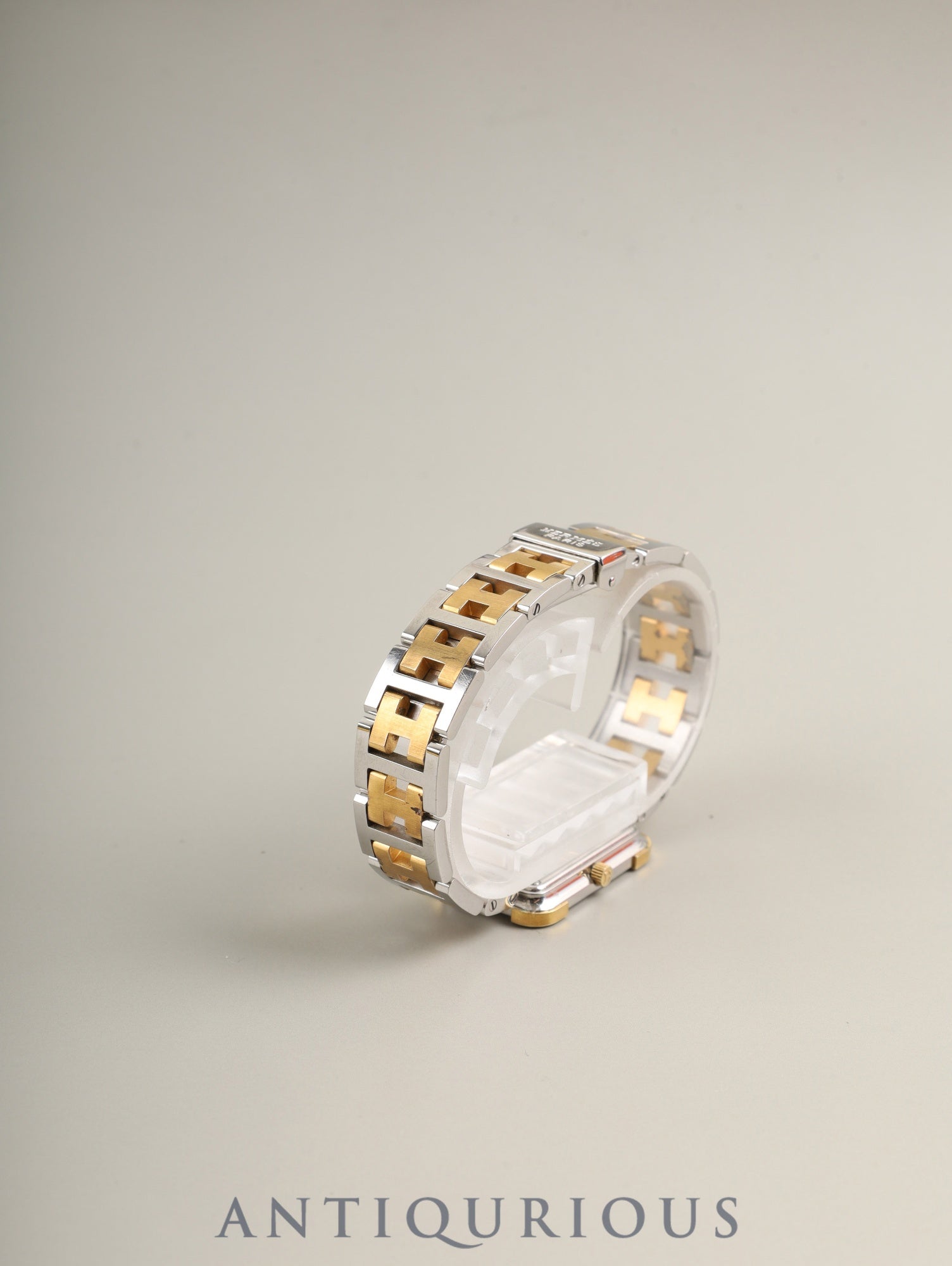 エルメス クロアジュール CR1.240 クォーツ Cal.976.001 SS/GP SS/GP ホワイト文字盤 オーバーホール済み