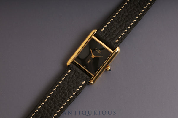 カルティエ マストタンク SM QZ ブラック オニキス文字盤