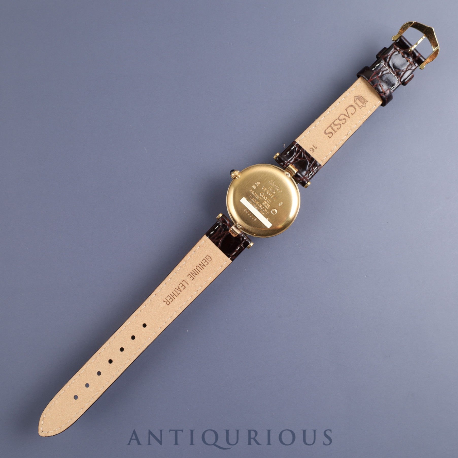 カルティエ マスト ヴァンドーム VLC LM W1006454 / 590003 クォーツ Cal.90 SV925 革 純正尾錠(GP)トリニティ文字盤 オーバーホール済み