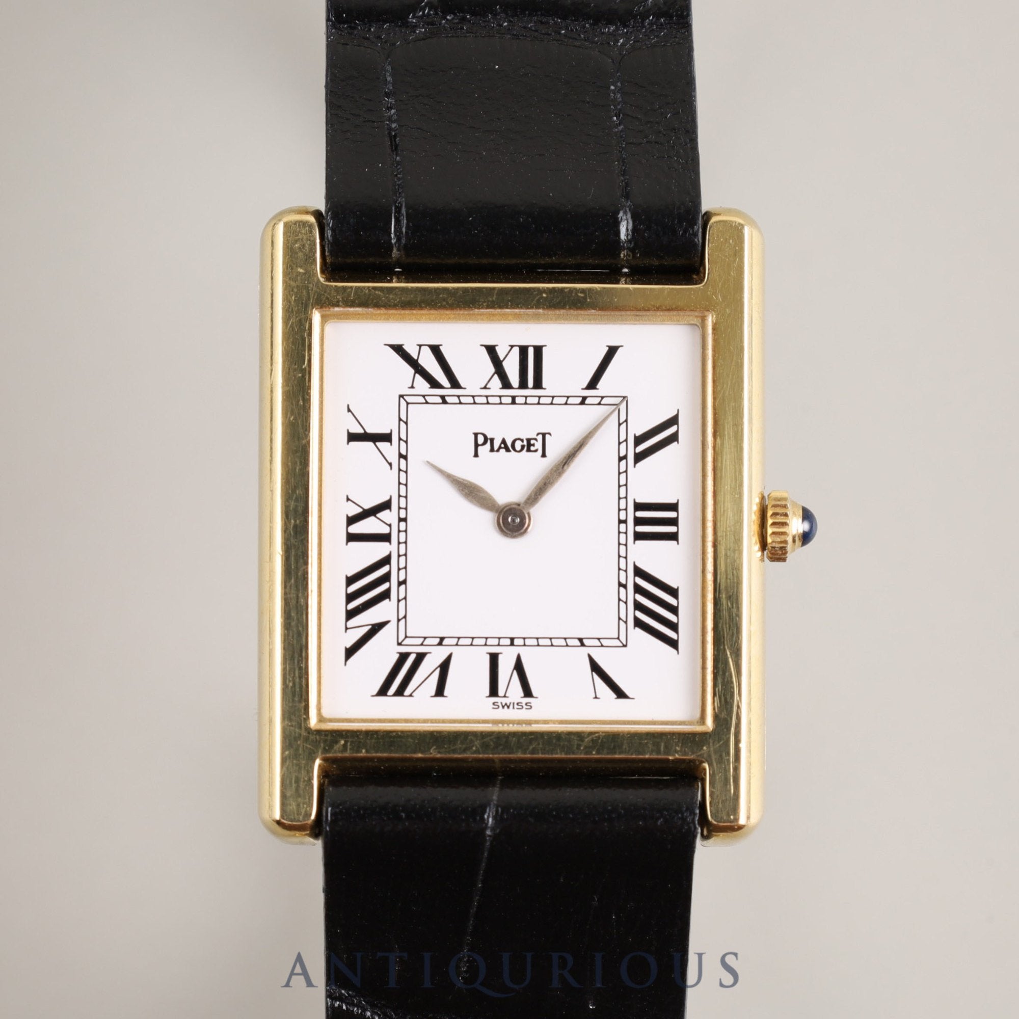 ピアジェ トラディション 90802D 手巻き Cal.9P2 750YG 革 純正尾錠(750YG)ホワイト文字盤 オーバーホール済み