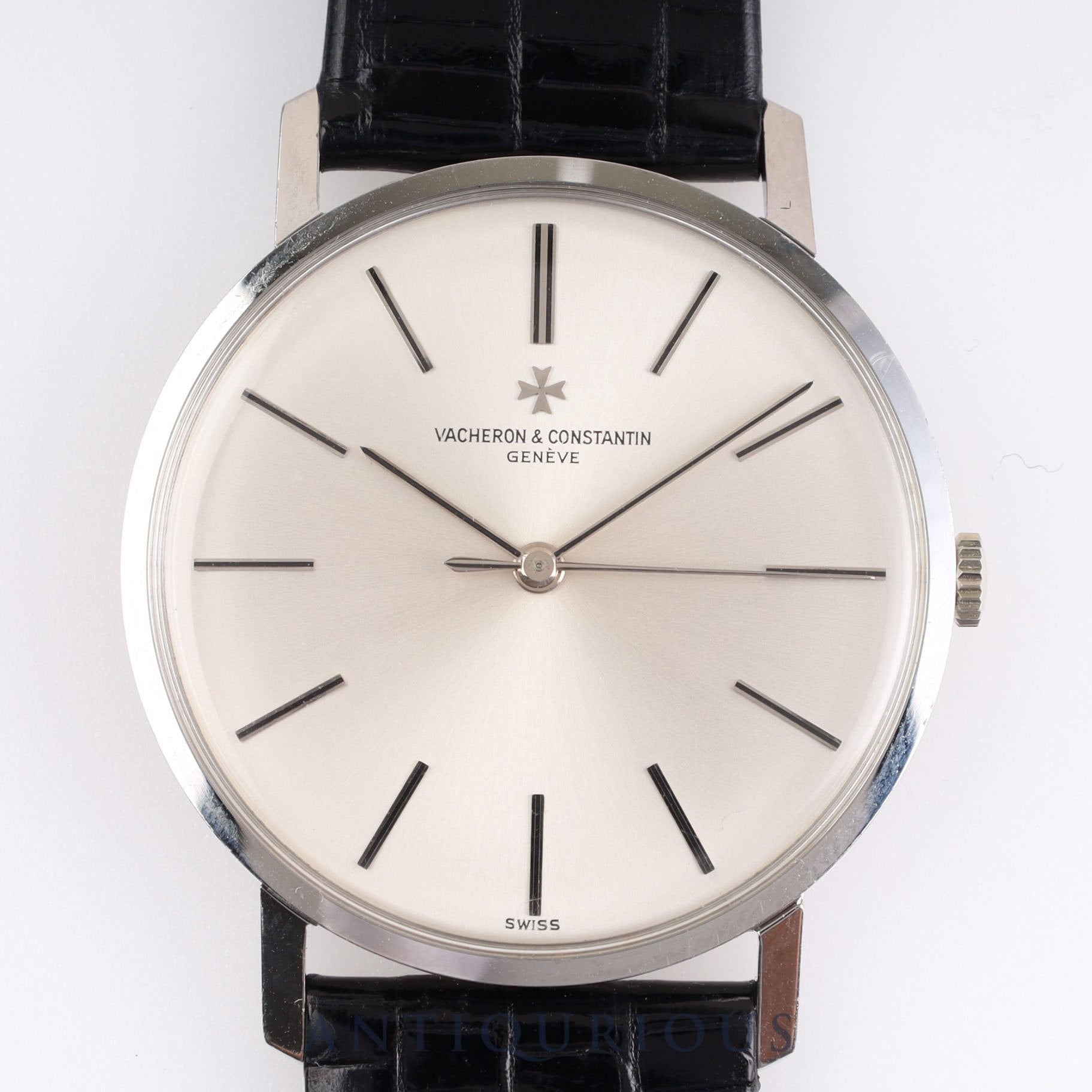Vacheron Constantin Round 6563 Manual Winding Cal.K1002/2 SS Leather Silver Dial 35.0mm