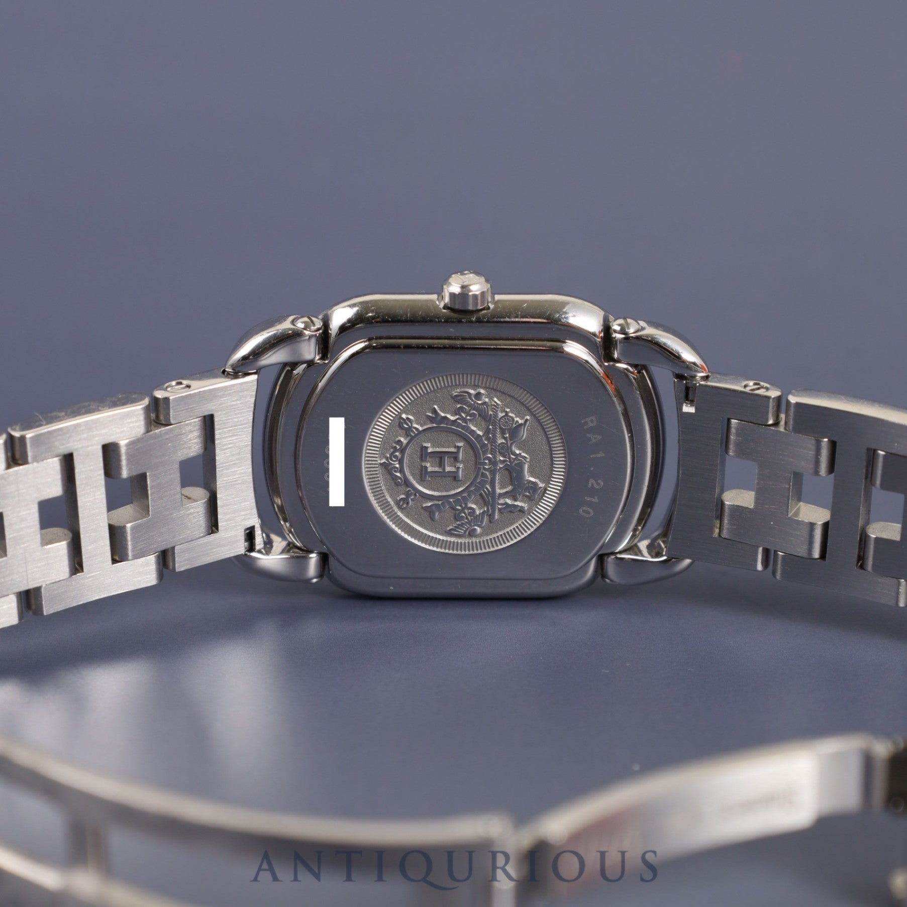 Hermes Rally RA1.210 Quartz Cal.976.001 SS Grey Dial Warranty (2005) Box Overhauled