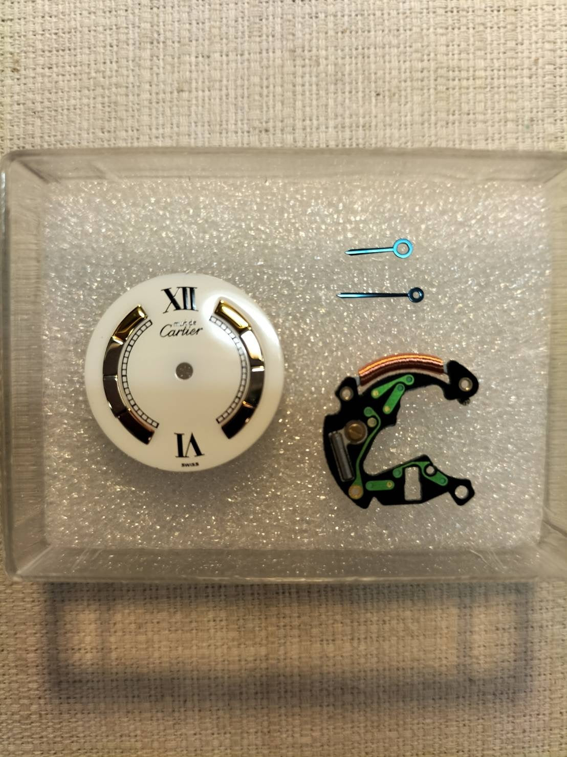 Cartier Must Vendome VLC SM 590004 Quartz Cal.90 SV925 Leather Genuine D Buckle (GP) Trinity Dial Booklet Overhauled