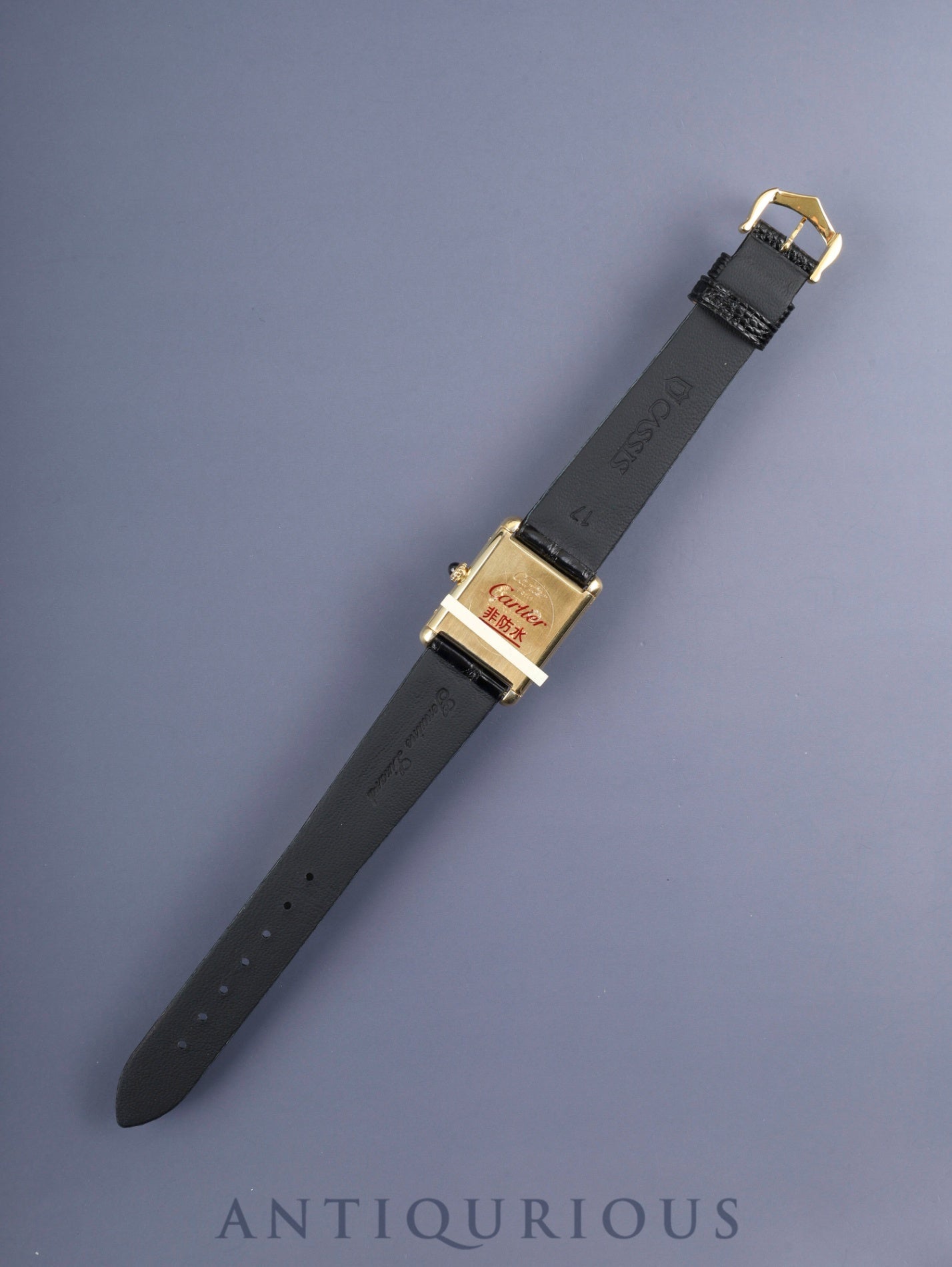 Cartier Must Tank LM, manual winding, SV925, leather, genuine buckle (GP), ivory Roman dial, complete service (full maintenance) completed at a Cartier boutique.