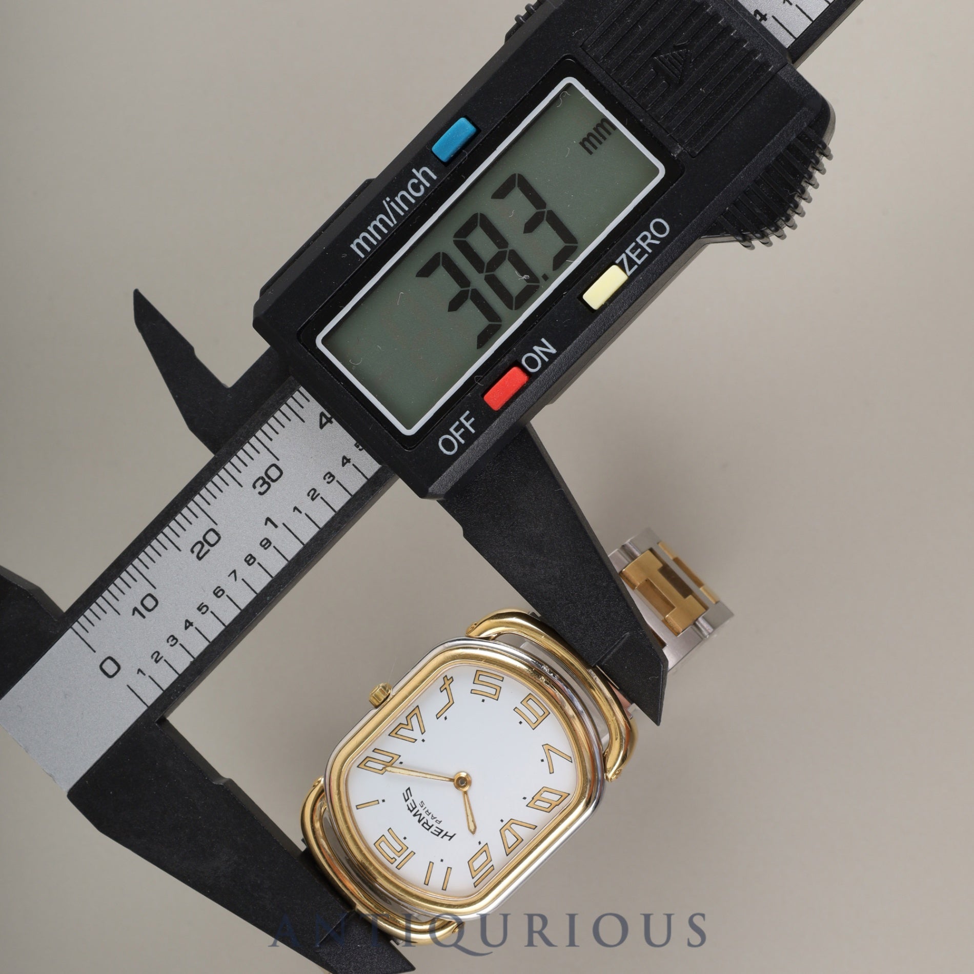 Hermes Rally 82.03.76 Quartz Cal.256.041 SS/GP SS/GP White Roman Dial Overhauled