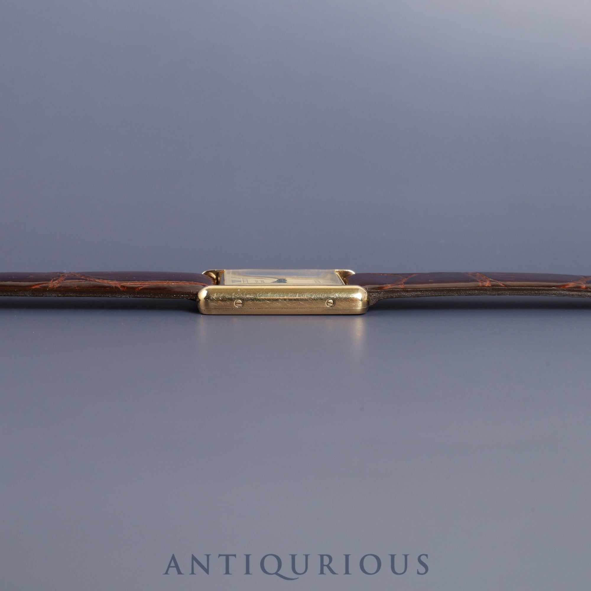 カルティエ マストタンク LM W1002754/1615 クォーツ Cal.90 SV925 革 純正尾錠(GP) アイボリーローマン文字盤 オーバーホール済み 新品仕上げ済み