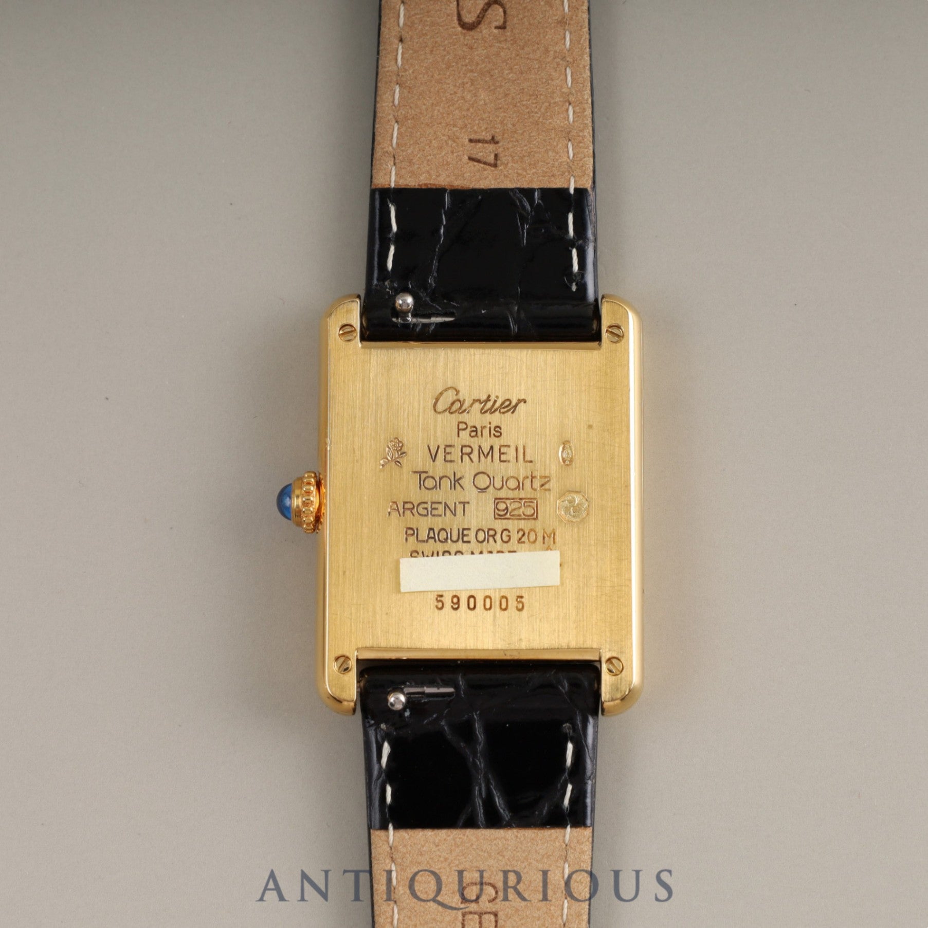 Cartier Must Tank LM QZ 590005 925 Leather Front Trinity Dial Box Complete Cartier Boutique Service