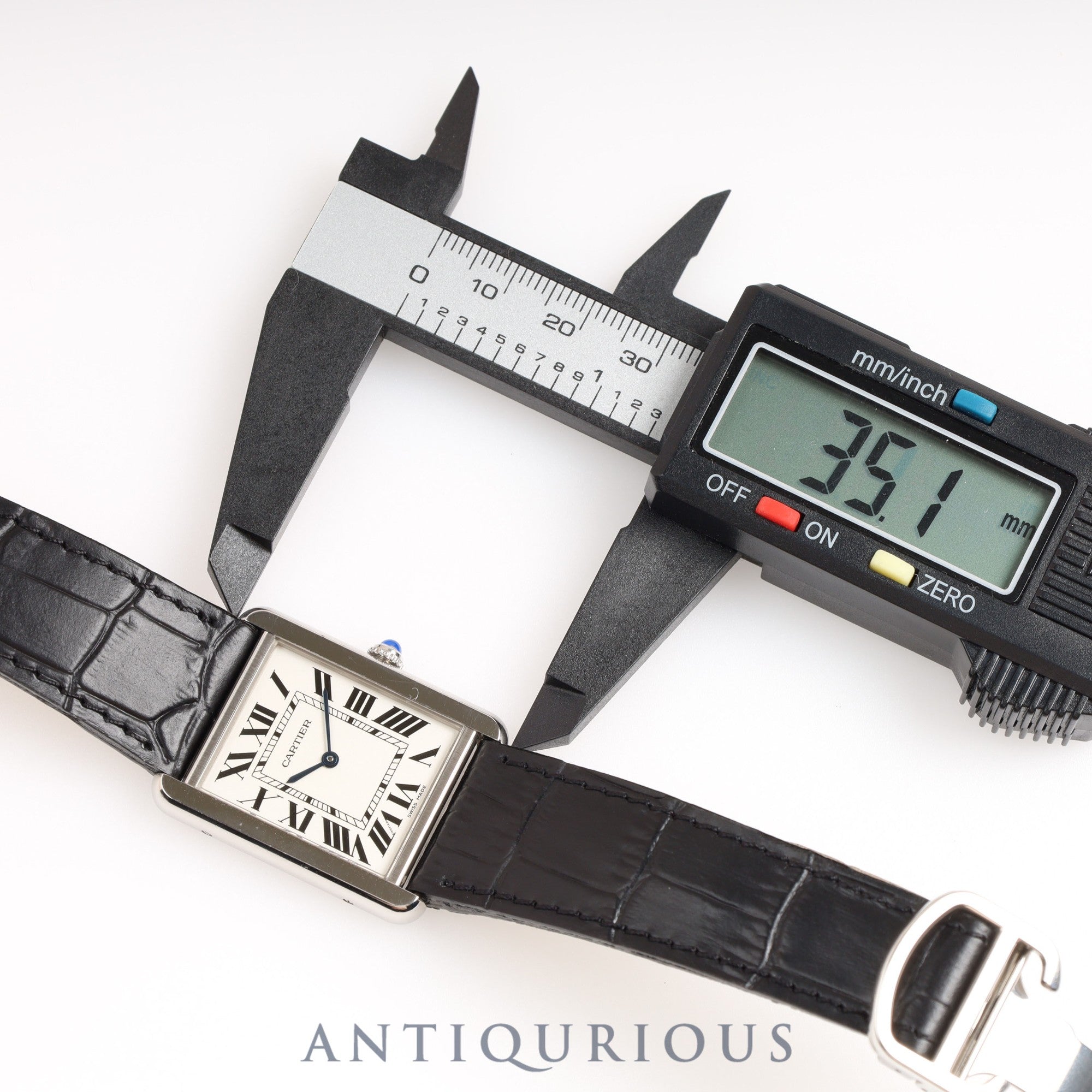 カルティエ タンクソロ LM QZ シルバー文字盤