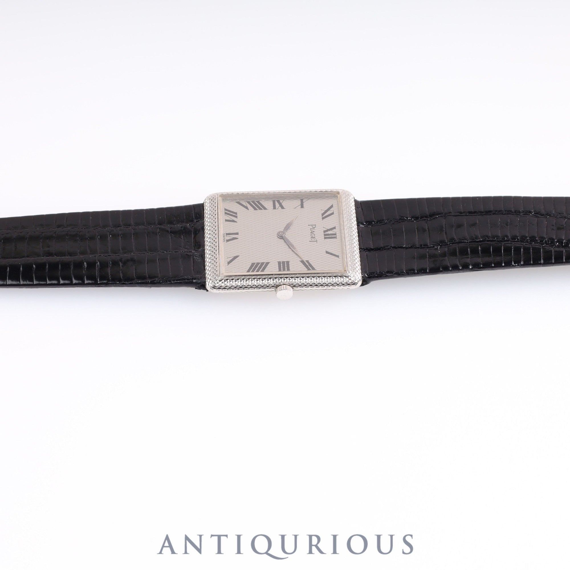 ピアジェ レクタンギュラーケース 9152 手巻き Cal.9P2 WG 革 グレー文字盤