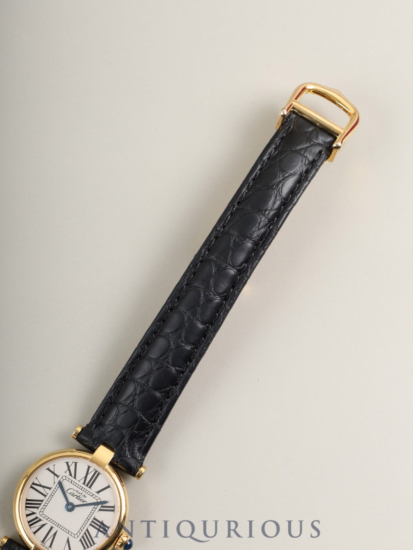 カルティエ マスト ヴァンドーム VLC SM W1002253 / 590004 クォーツ Cal.- SV925 革 純正Dバックル(GP)オパラン文字盤 箱 カルティエブティックにてコンプリートサービス済み