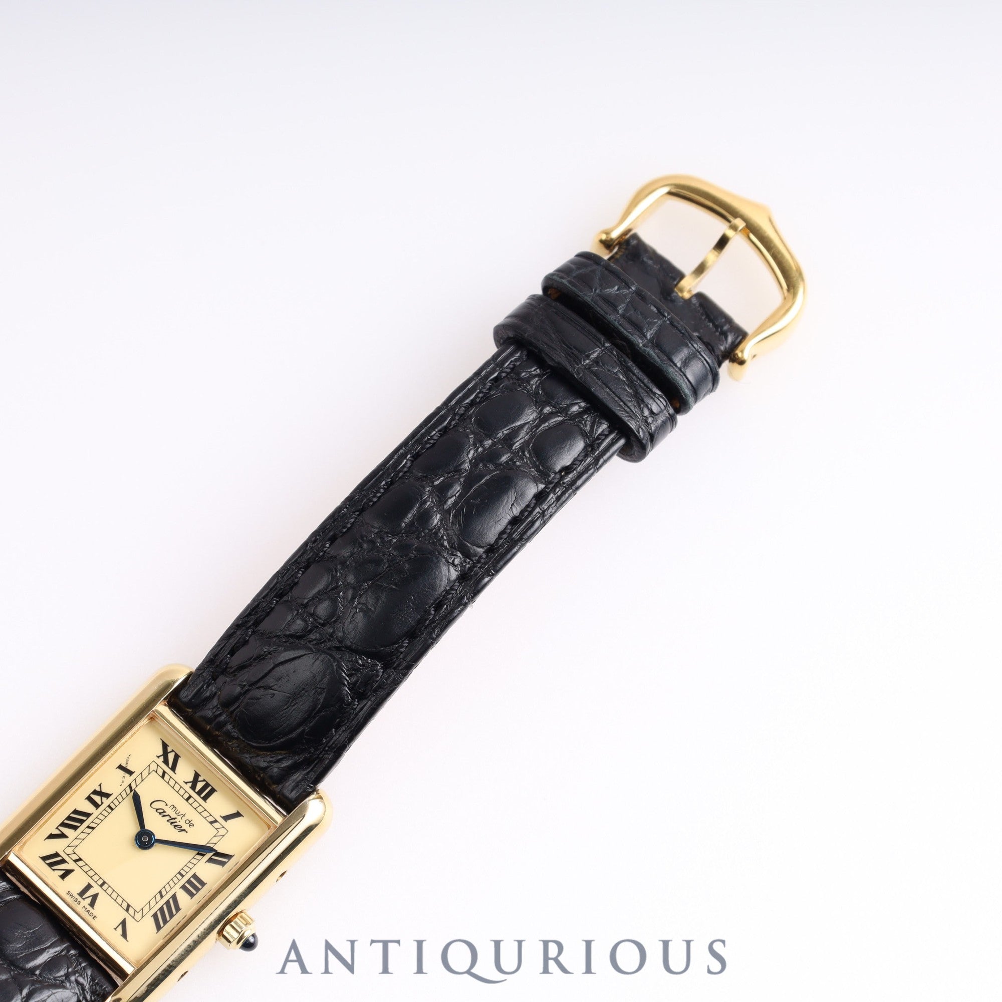 カルティエ マストタンク SM QZ アイボリーローマン文字盤