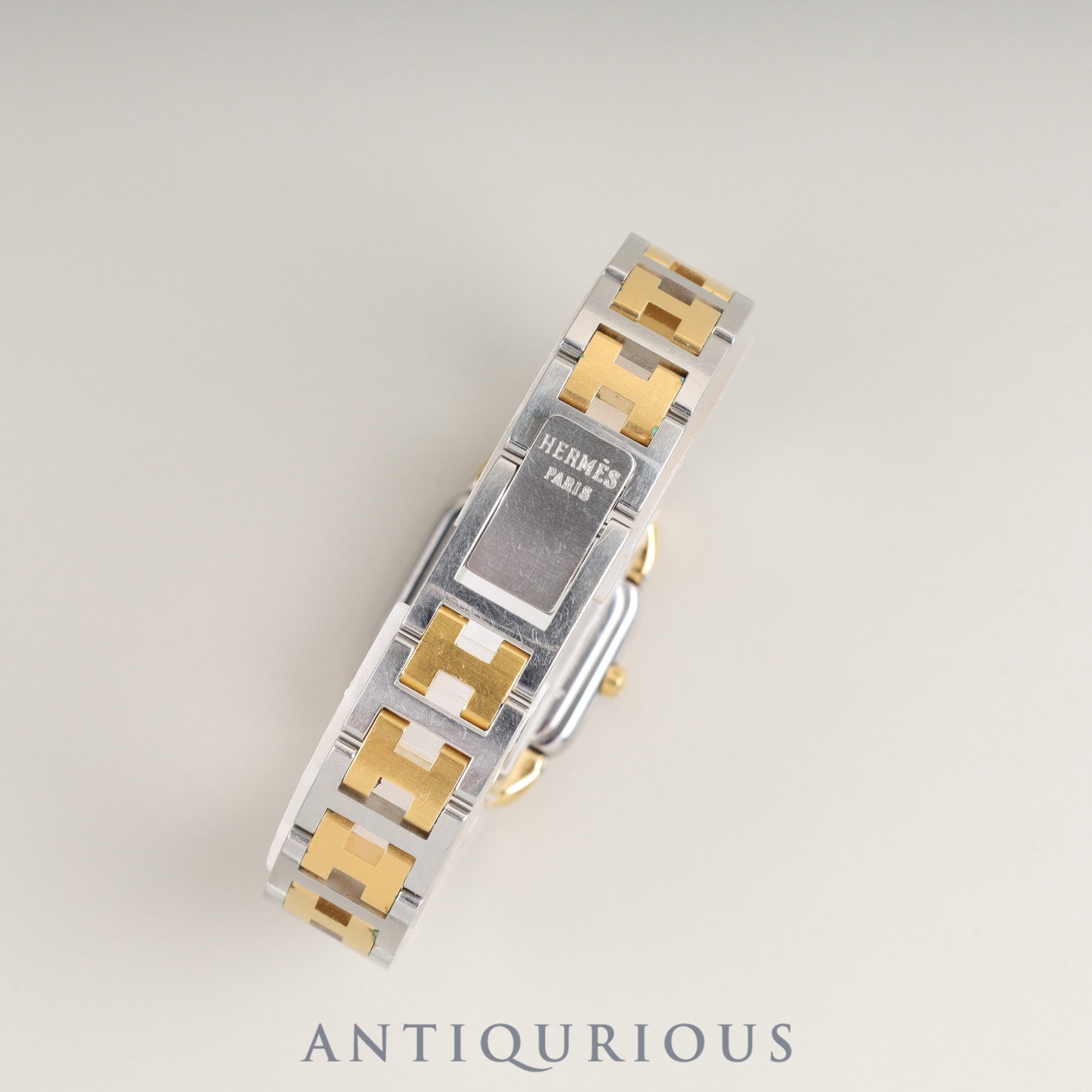 エルメス ラリー 77.03 クォーツ Cal.976.001 SS/GP SS/GP ゴールド文字盤 ケース オーバーホール済み