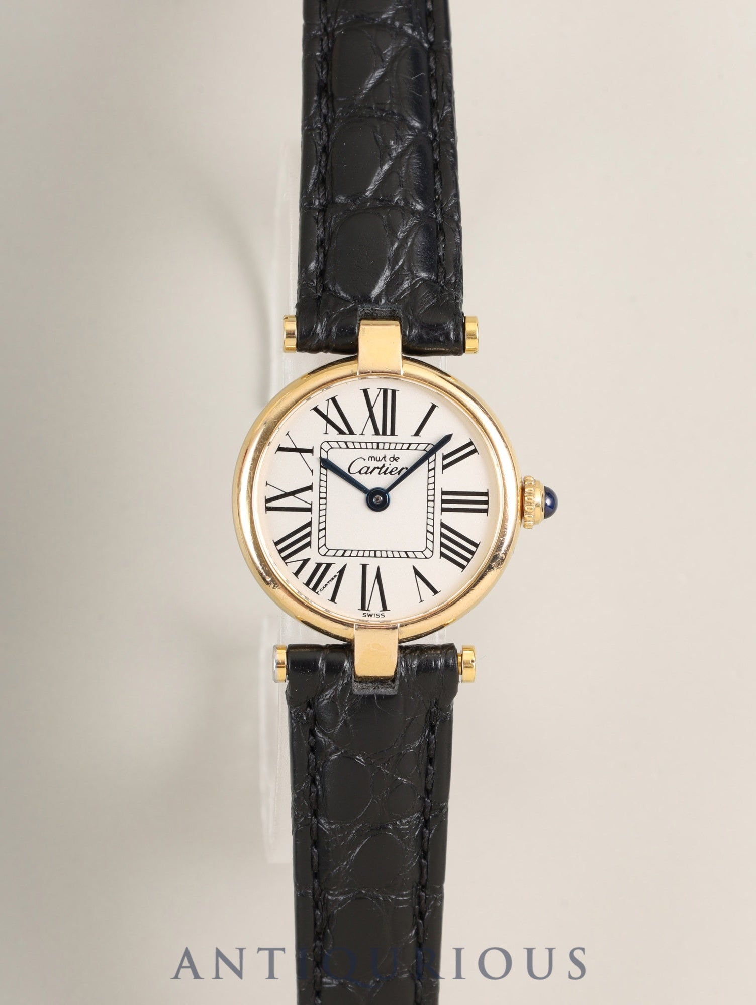 カルティエ マスト ヴァンドーム VLC SM W1005354 / 590004 クォーツ Cal.90 SV925 革 純正Dバックル(GP)オパラン文字盤 箱 冊子 保証書(1995年) オーバーホール済み