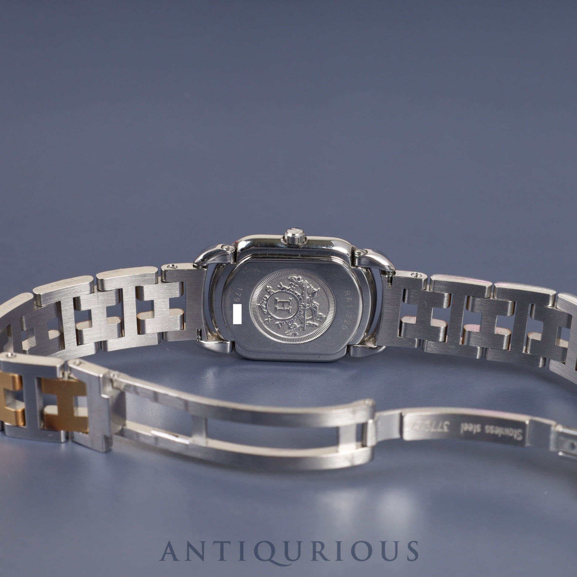 Hermes Rally RA1.220 Quartz Cal.976.001 SS/GP SS/GP Ivory dial Warranty (2014, personal name, memo included) Overhauled