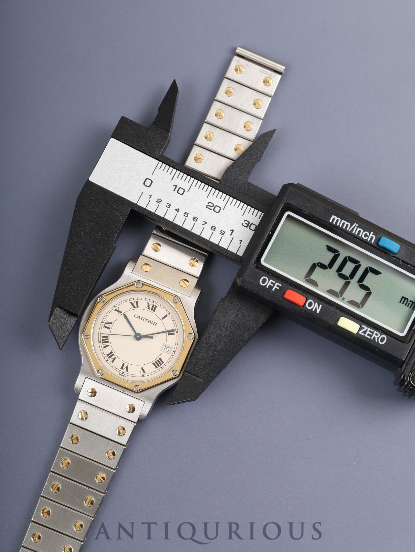 カルティエ サントス オクタゴン LM W2001583 / 187902 クォーツ Cal.87 SS/YG SS/YG アイボリーローマン文字盤(SWISS表記)オーバホール済み