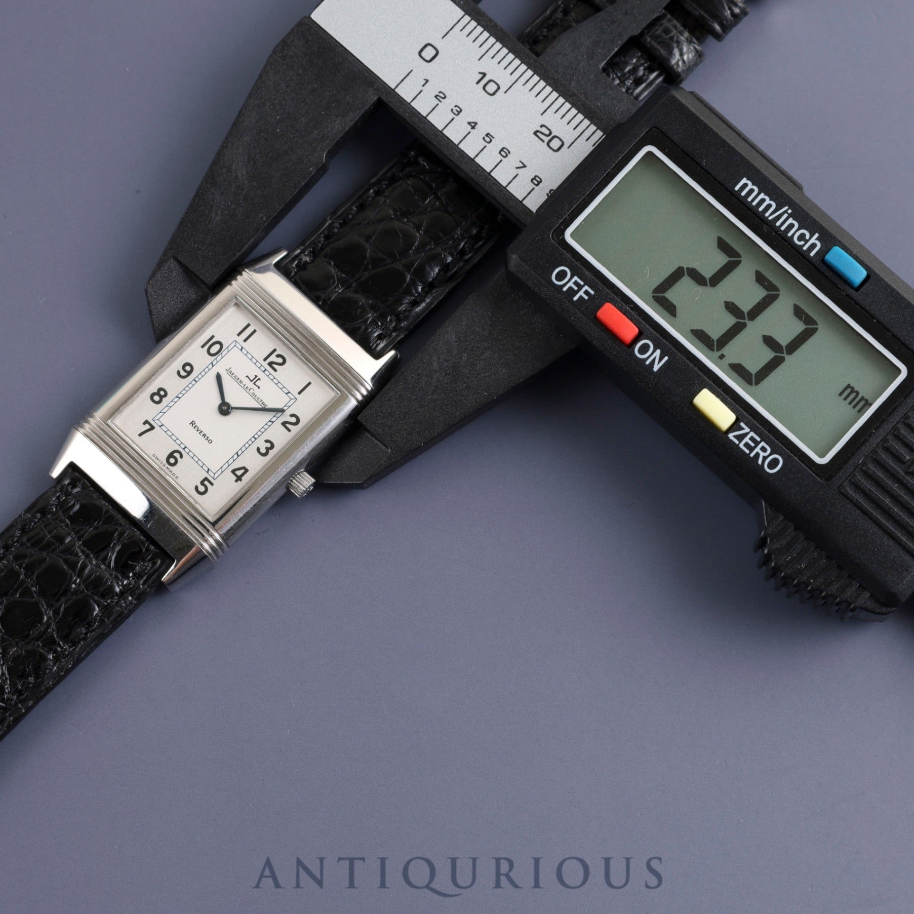 Jaeger-LeCoultre Reverso Classic 250.8.86 Manual winding Cal.846/2 SS Genuine leather strap Genuine buckle (SS) Arabic dial 23 x 38mm Overhauled Case back engraved