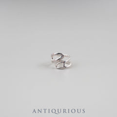 Hermès Chaine d'Ancre Twist Ring, SV925, #52, Approx. Size 11.5, Box, 22 Years Engraved