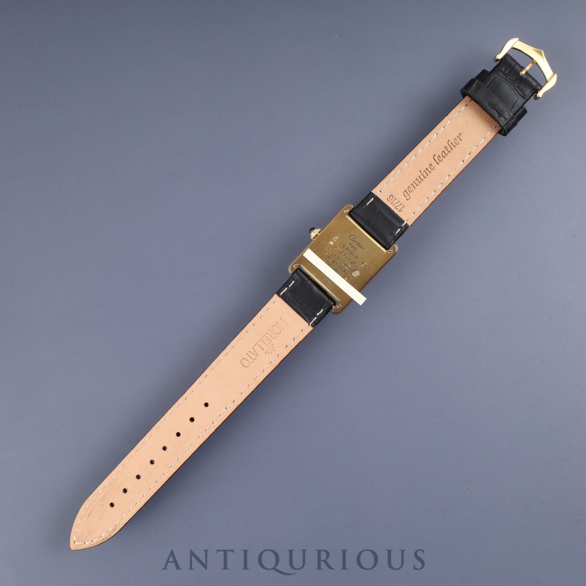 カルティエ マストタンク LM W1005654/590005 クォーツ Cal.90 SV925 革 純正尾錠(GP)オパラン文字盤 箱 冊子 保証書 (1996年)オーバーホール済み