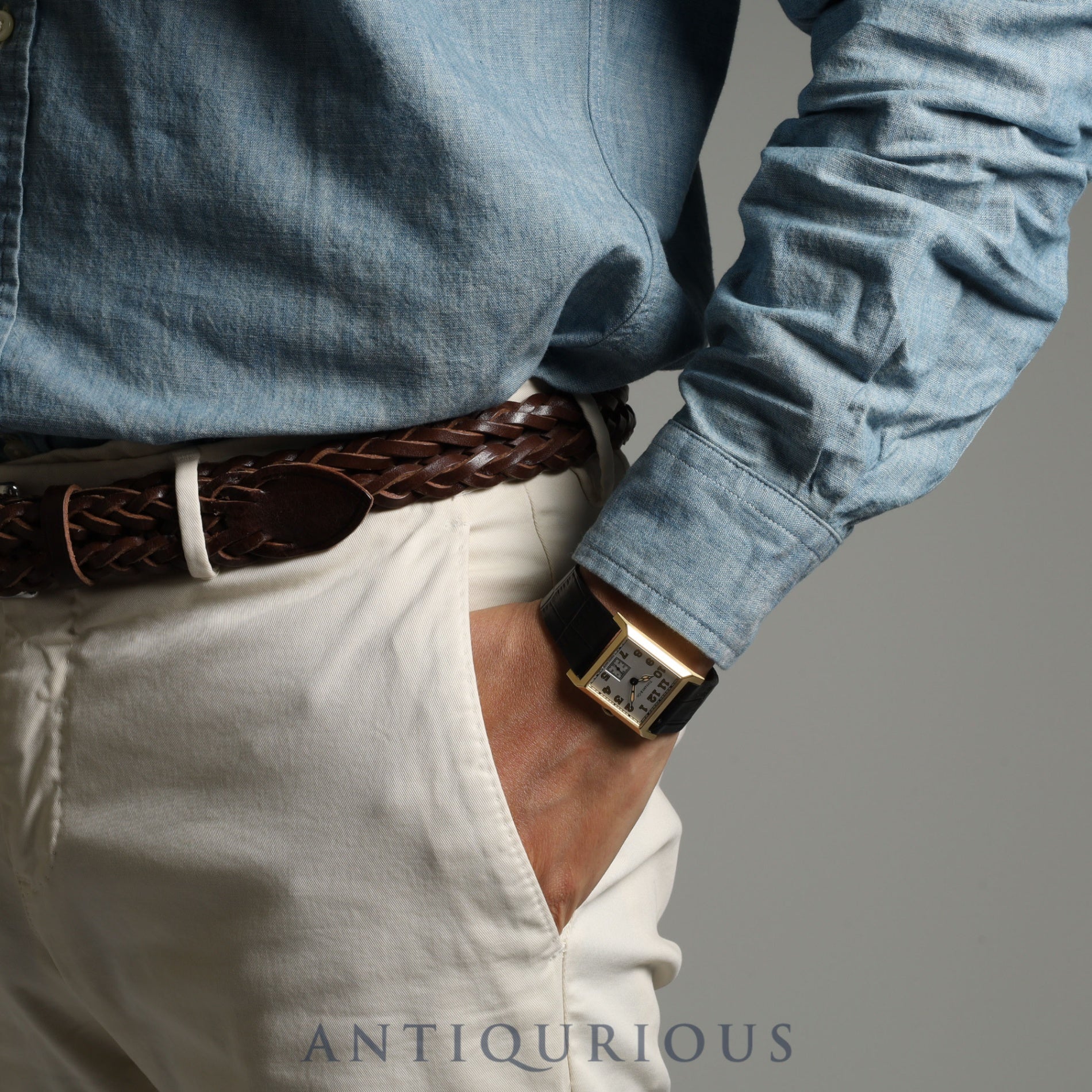 ティファニー スクエア 180TH ANNIVERSARY MODEL 限定180本 手巻き Cal.1200 YG 革 純正尾錠(750)シルバー文字盤