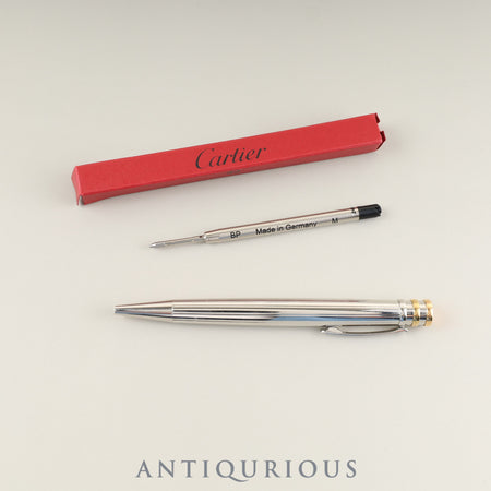 Cartier Trinity Ballpoint Pen, Twist Style, Metal/GP, Unused, Genuine Refill