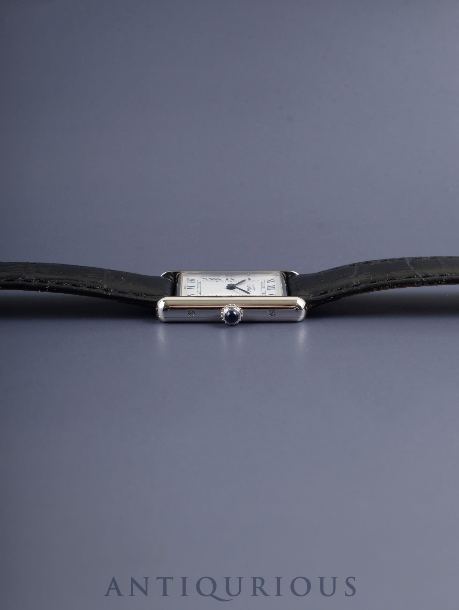 カルティエ マストタンク LM 690006 クォーツ Cal.90 SV925 革 純正ピンバックル(SS)ホワイトローマン文字盤(SWISS表記)箱 冊子 保証書(無記載)オーバーホール済み