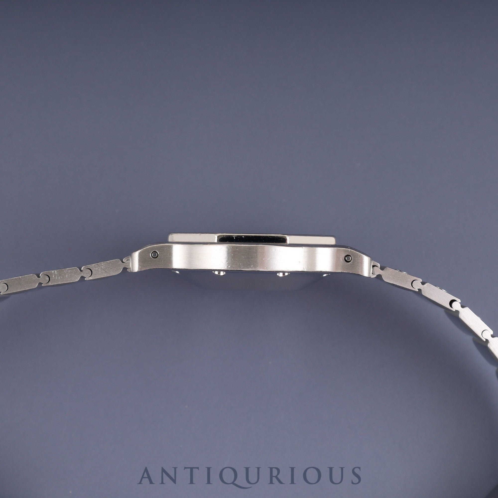 カルティエ サントス オクタゴン LM 2965 自動巻き SS SS グレーゴースト文字盤 冊子 保証書(1985年) カルティエブティックにてコンプリートサービス済み