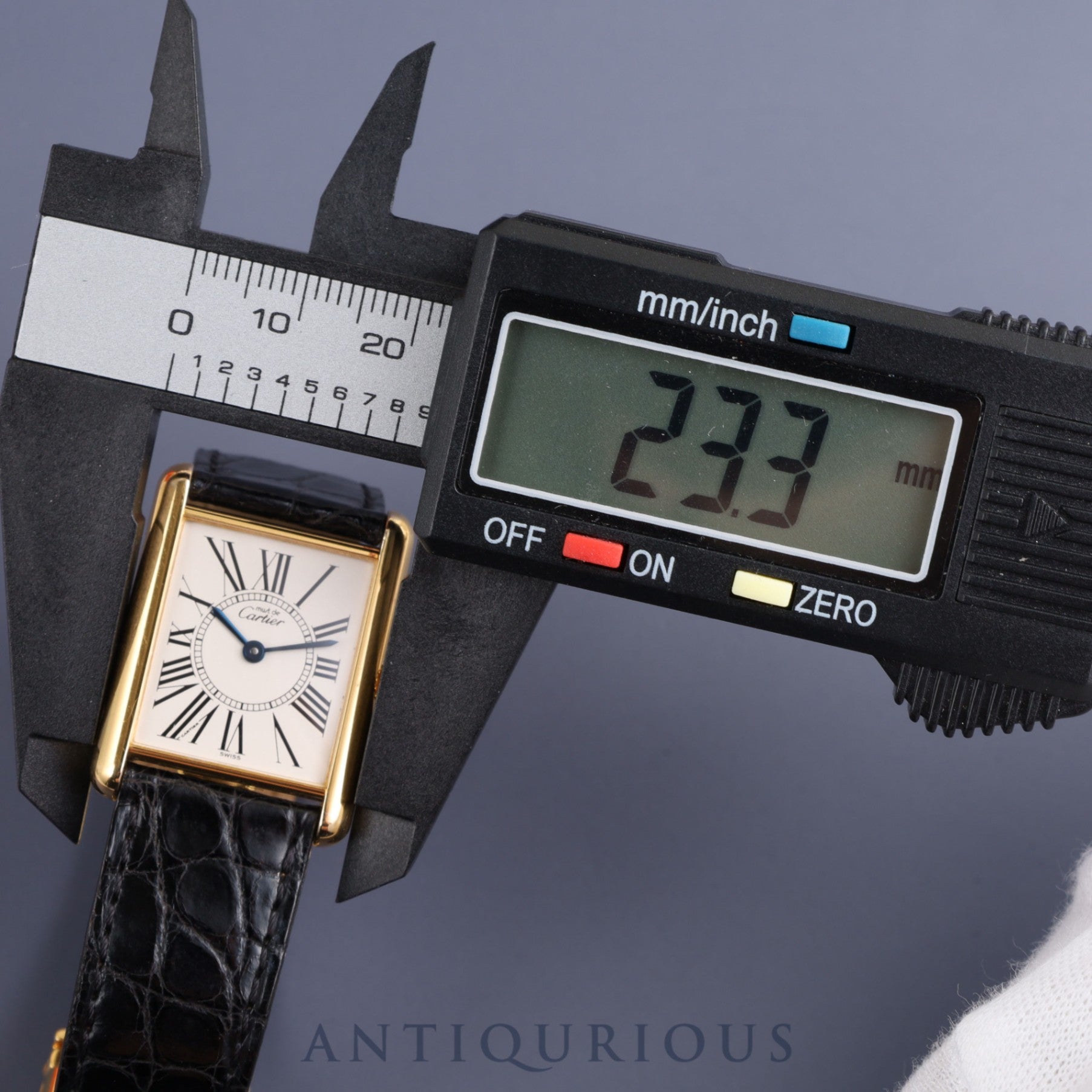 Cartier Must Tank LM 590005 Quartz Cal.690 SV925 Genuine leather strap Genuine D buckle Opalan dial Overhauled