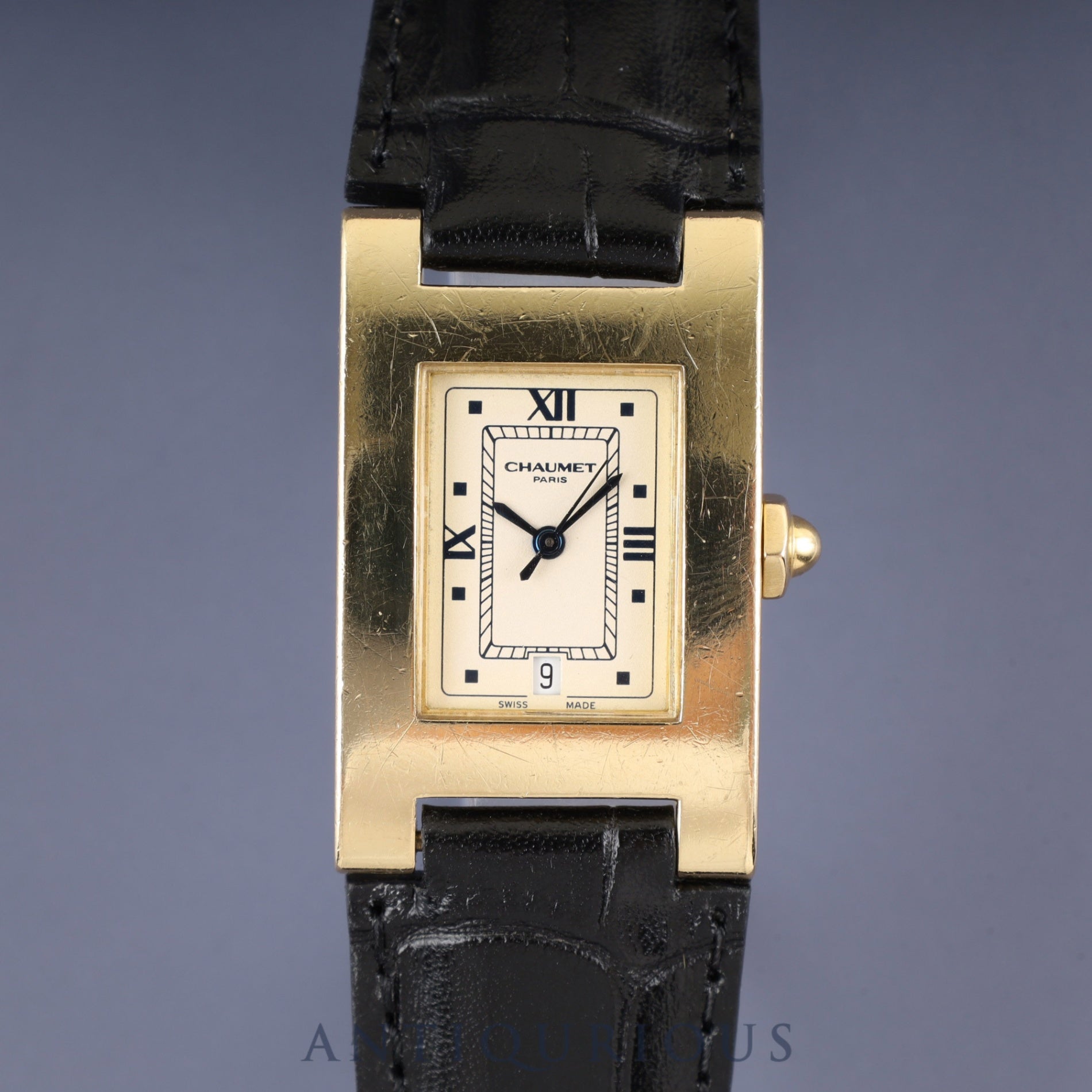 ショーメ スティル・ドゥ・ショーメ 750 クォーツ Cal.- YG 純正尾錠(GP)アイボリー文字盤 オーバーホール済み