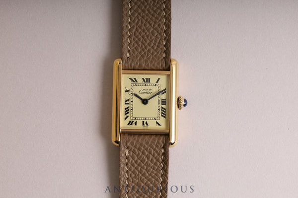 Cartier Must Tank SM Manual Winding Ivory Roman Dial