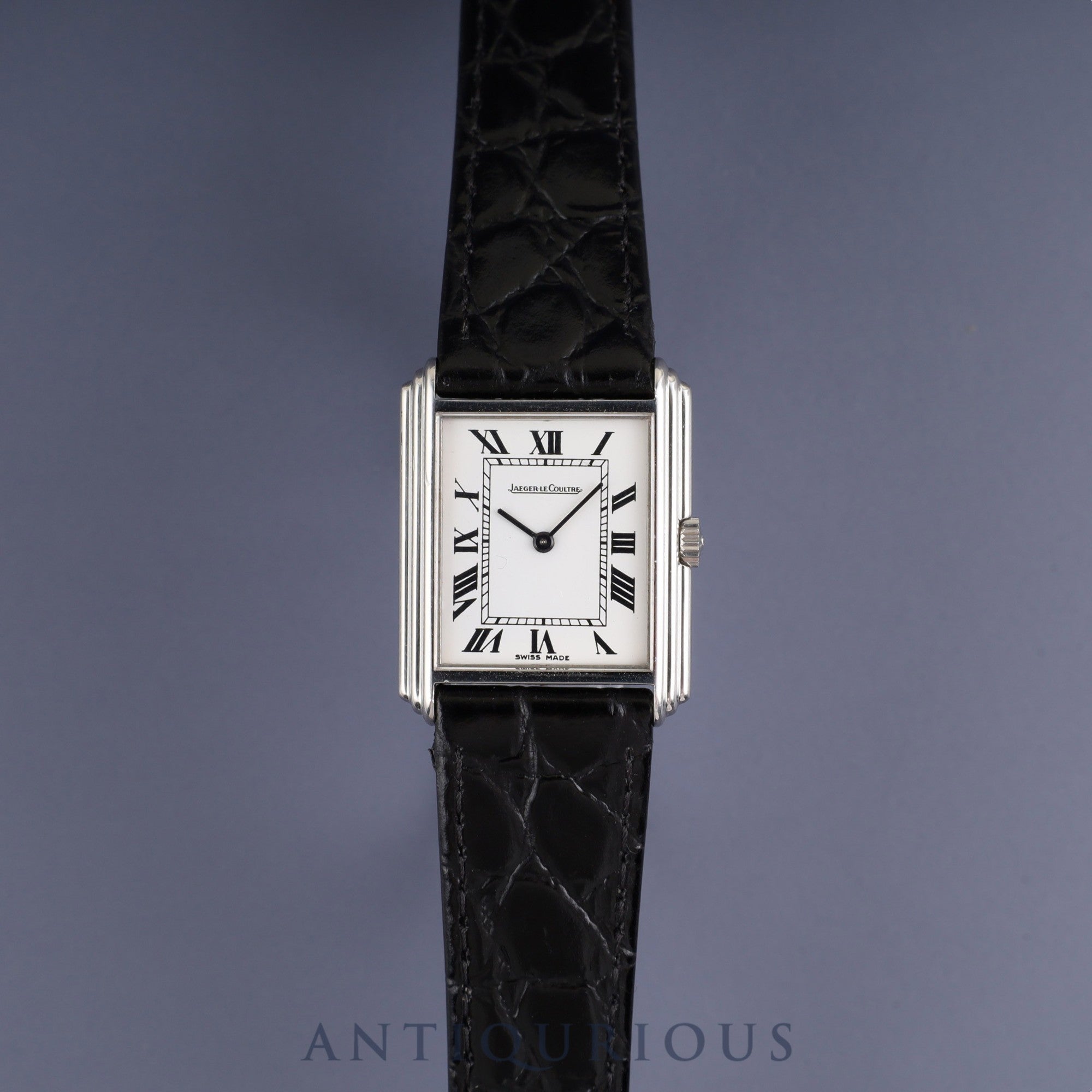 Jaeger-LeCoultre Rectangular 6149 42 Manual Winding Caliber 846 Leather Genuine Buckle (SS) White Roman Dial Booklet Case Warranty (1977) Overhauled