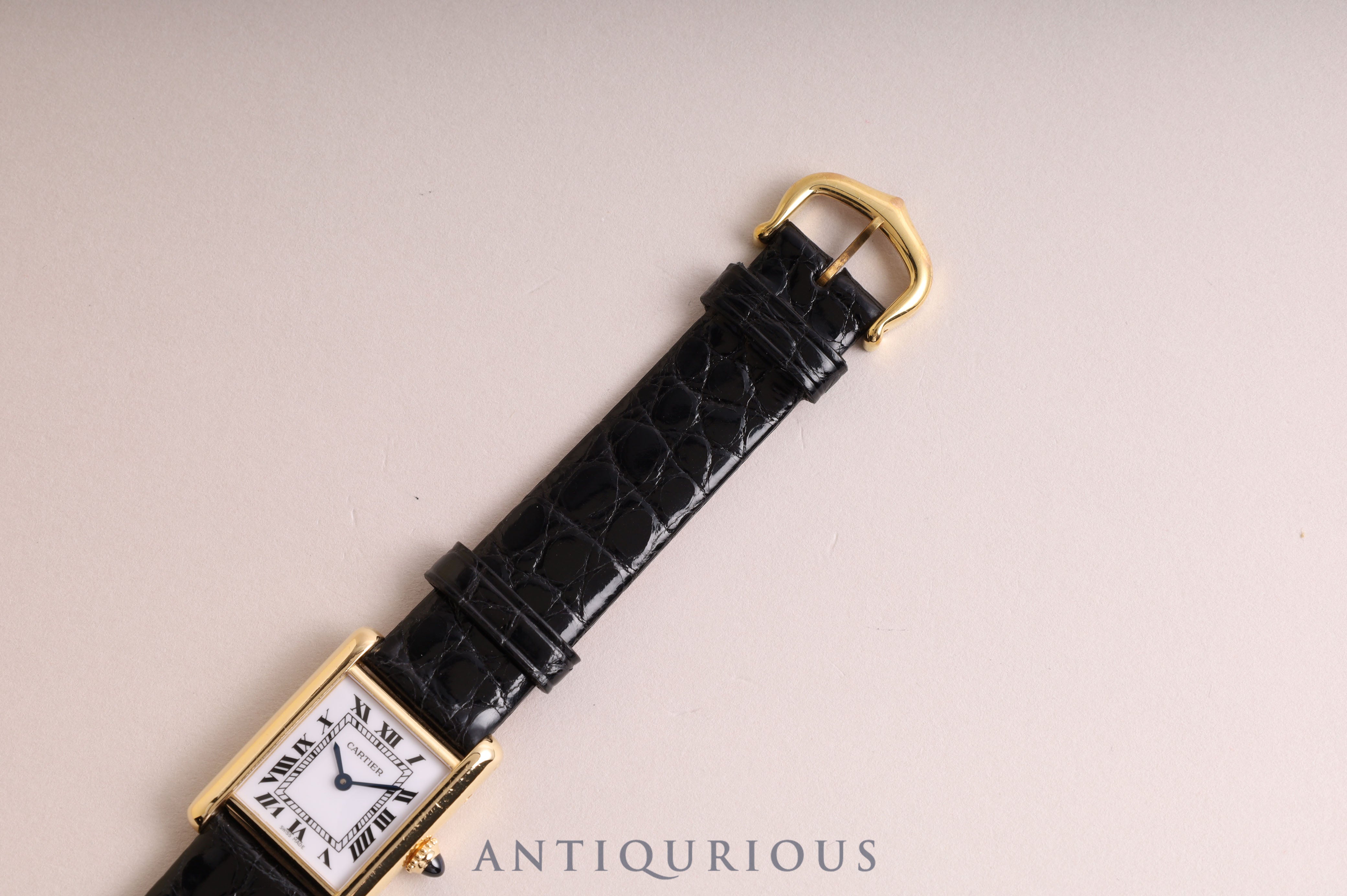 Cartier Tank Louis Cartier MM YG Manual Winding Completed Service in May 2023