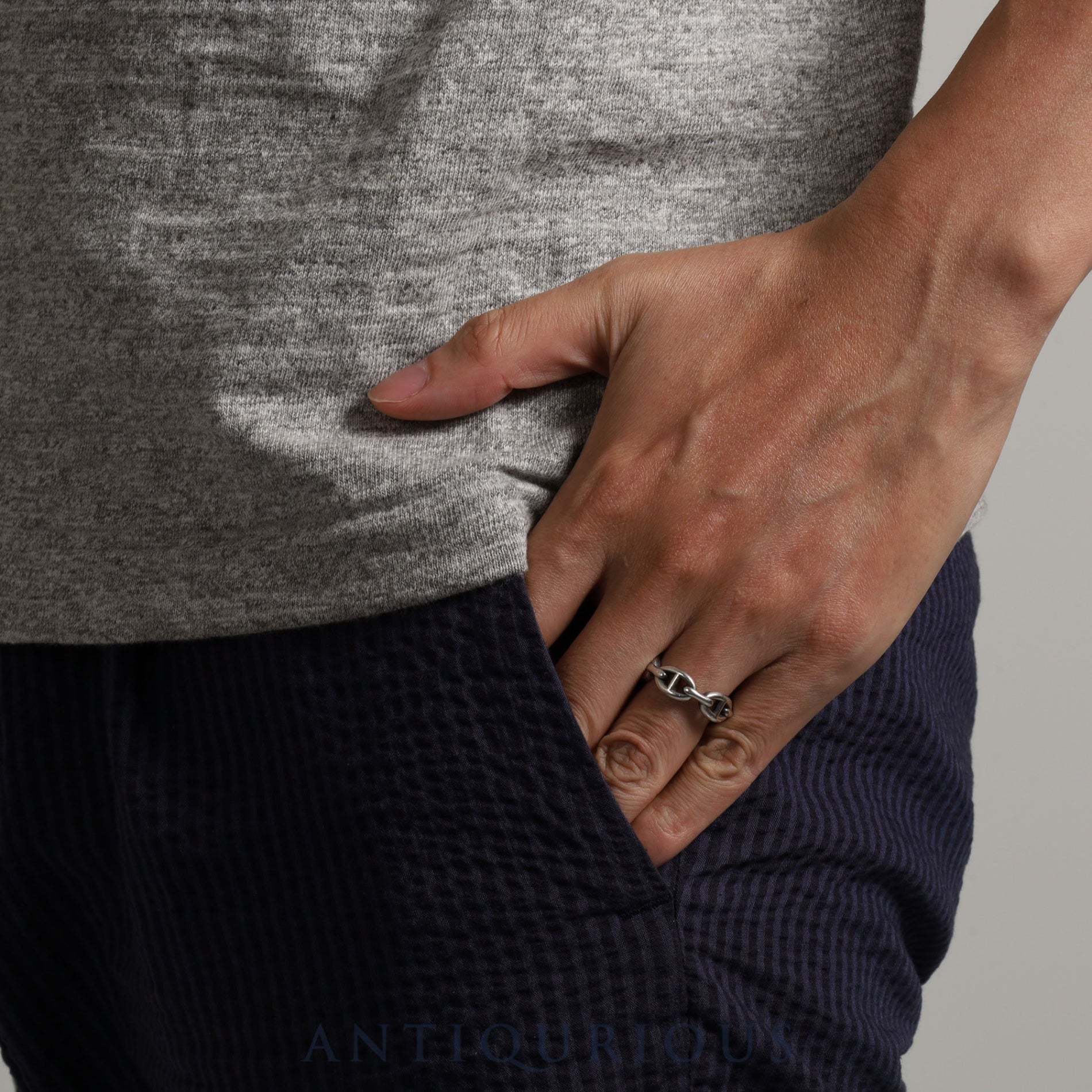 Hermes Ring Chaine d'Ancre Anchaine #56 SV925 Box