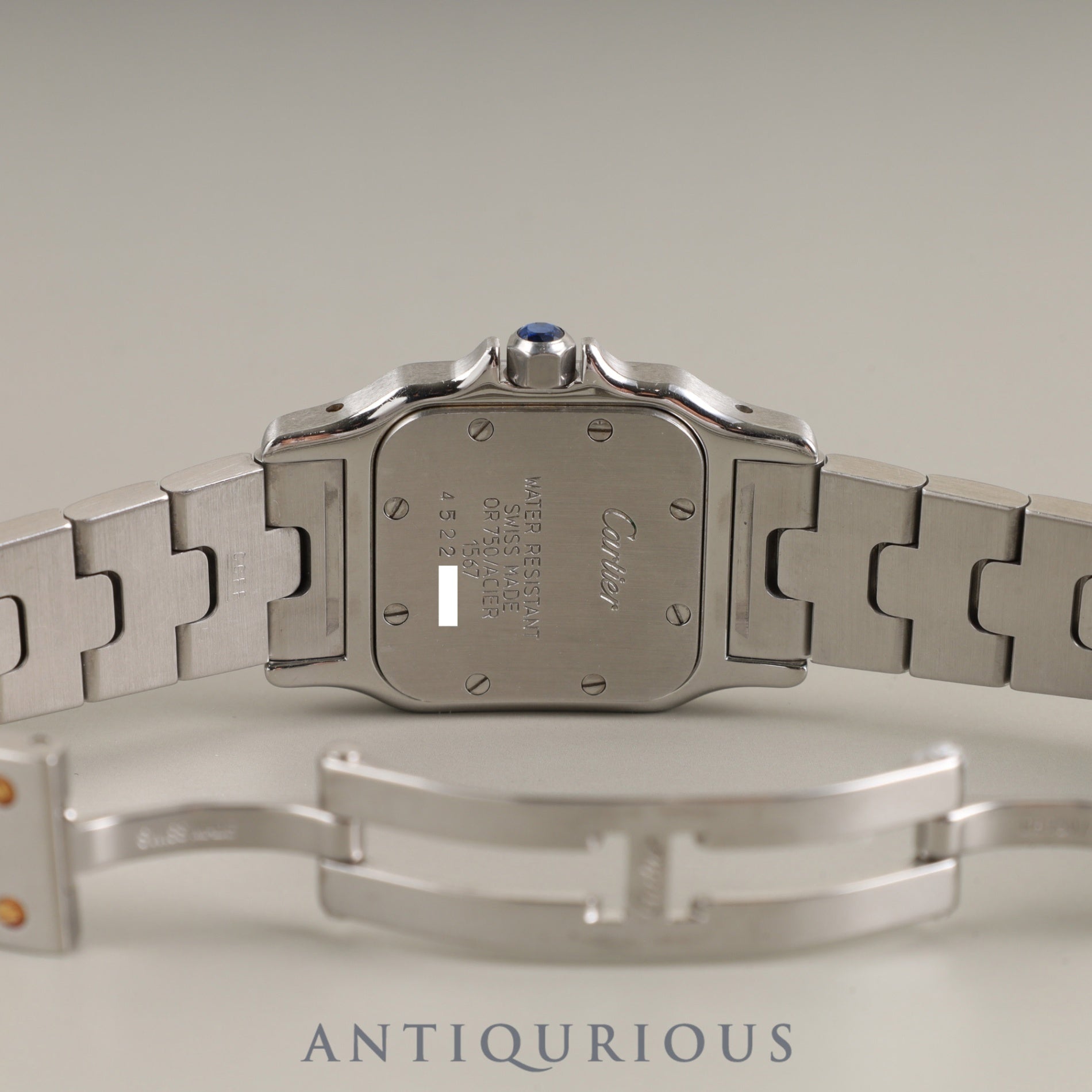 カルティエ サントス ガルベ SM W20012C4 / 1567 クォーツ Cal.157 SS/YG ホワイトローマン文字盤 オーバーホール済み