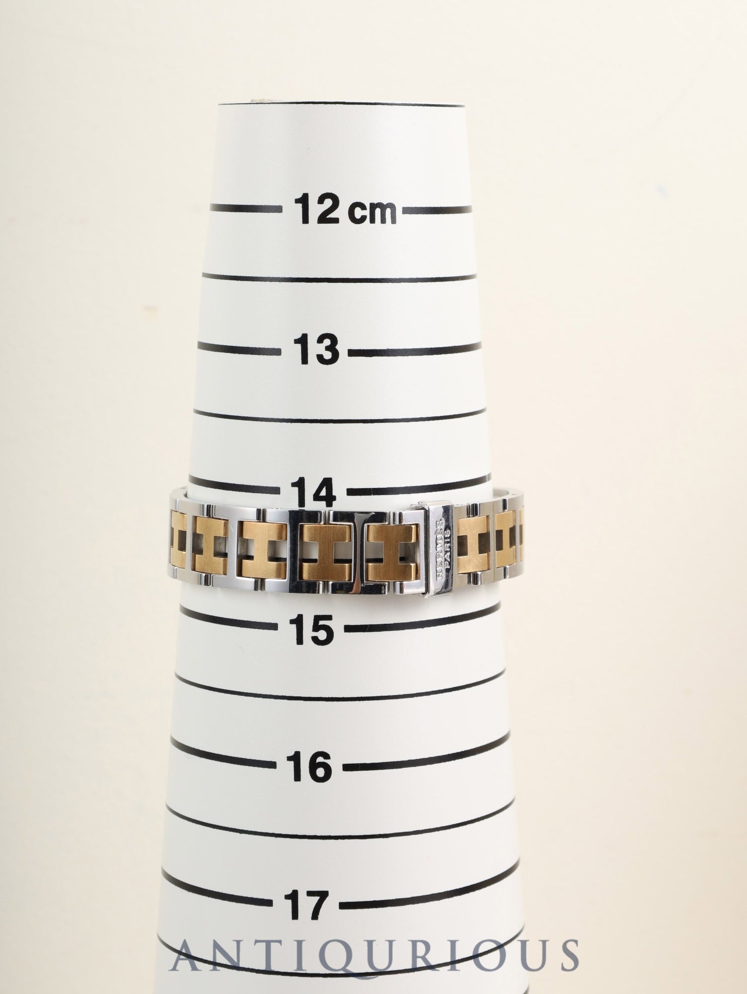 Hermès Clipper CL4.220 Quartz Cal.- SS/GP SS/GP Ivory Dial Box Warranty (1998) Overhauled