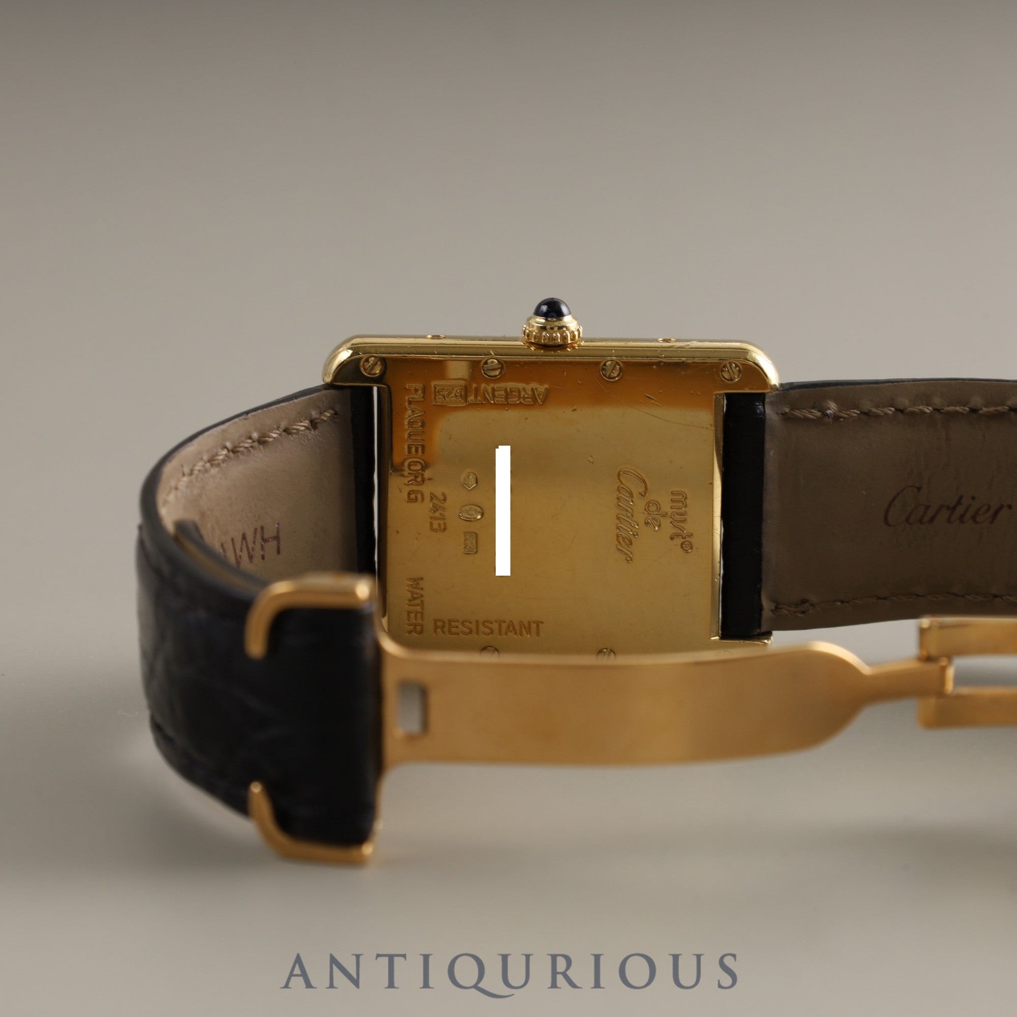 Cartier Must Tank GM (XL) Date QZ 2413 SV925 Leather Genuine Buckle Telephone Dial Dial Complete Cartier Boutique Service