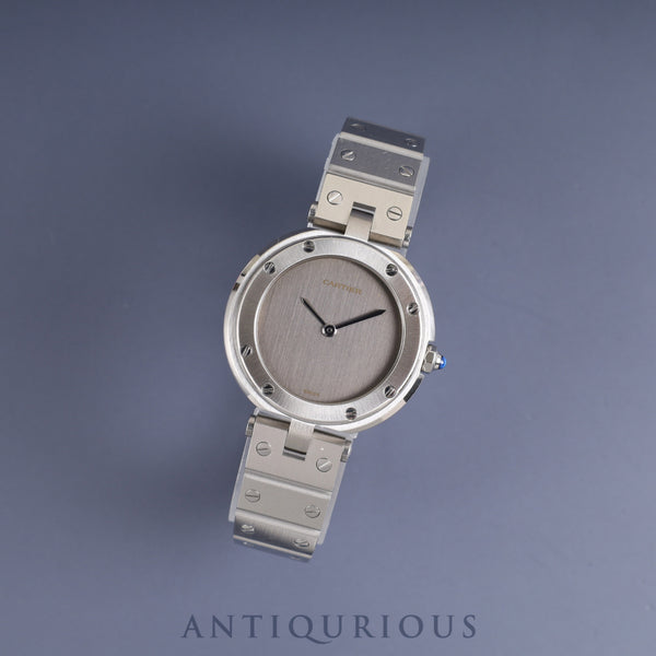 Cartier Santos Vendome SM 8192 Quartz SS SS Ghost (Gray) Dial Complete service (full maintenance) completed at Cartier boutique