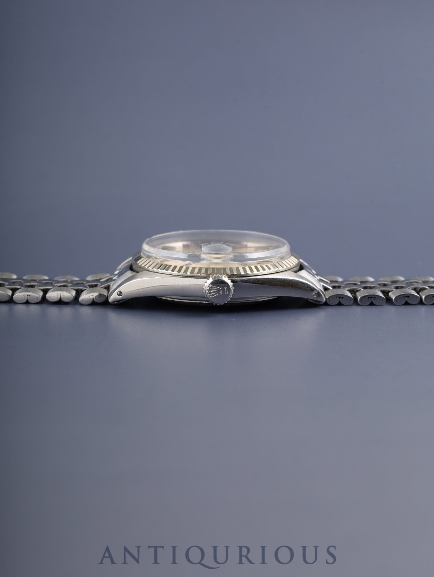 Rolex Datejust 1601 Wide Boy Automatic Caliber 1570 Stainless Steel/White Steel Silver Dial No. 27 (1969) Overhauled