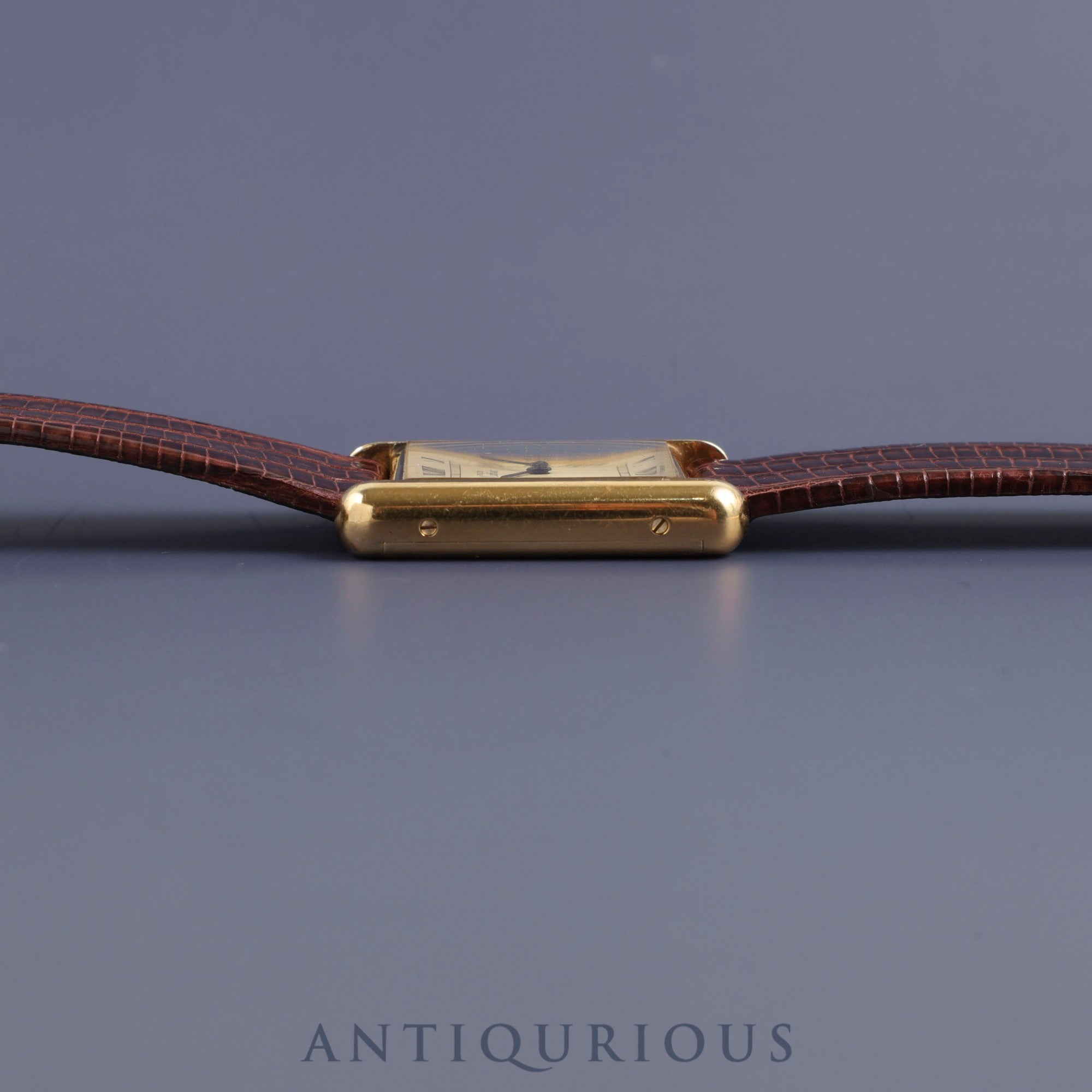 Cartier Must Tank LM Manual winding Cal.78-1 SV925 Leather Genuine buckle (GP) Ivory Roman dial Overhauled