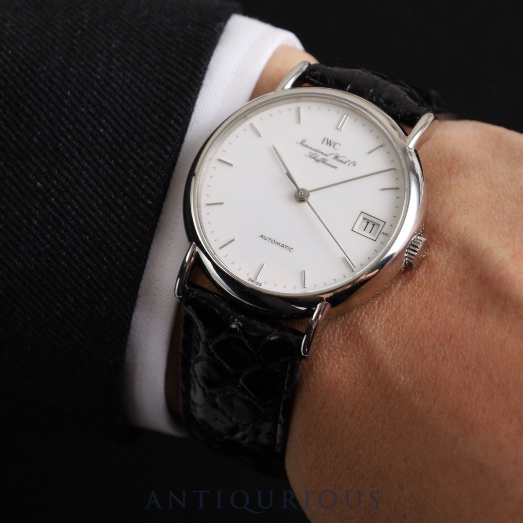 IWC Portofino 3513 1 Automatic Cal.37621 SS Leather Genuine Buckle (SS) White Dial Overhauled Portofino IWC