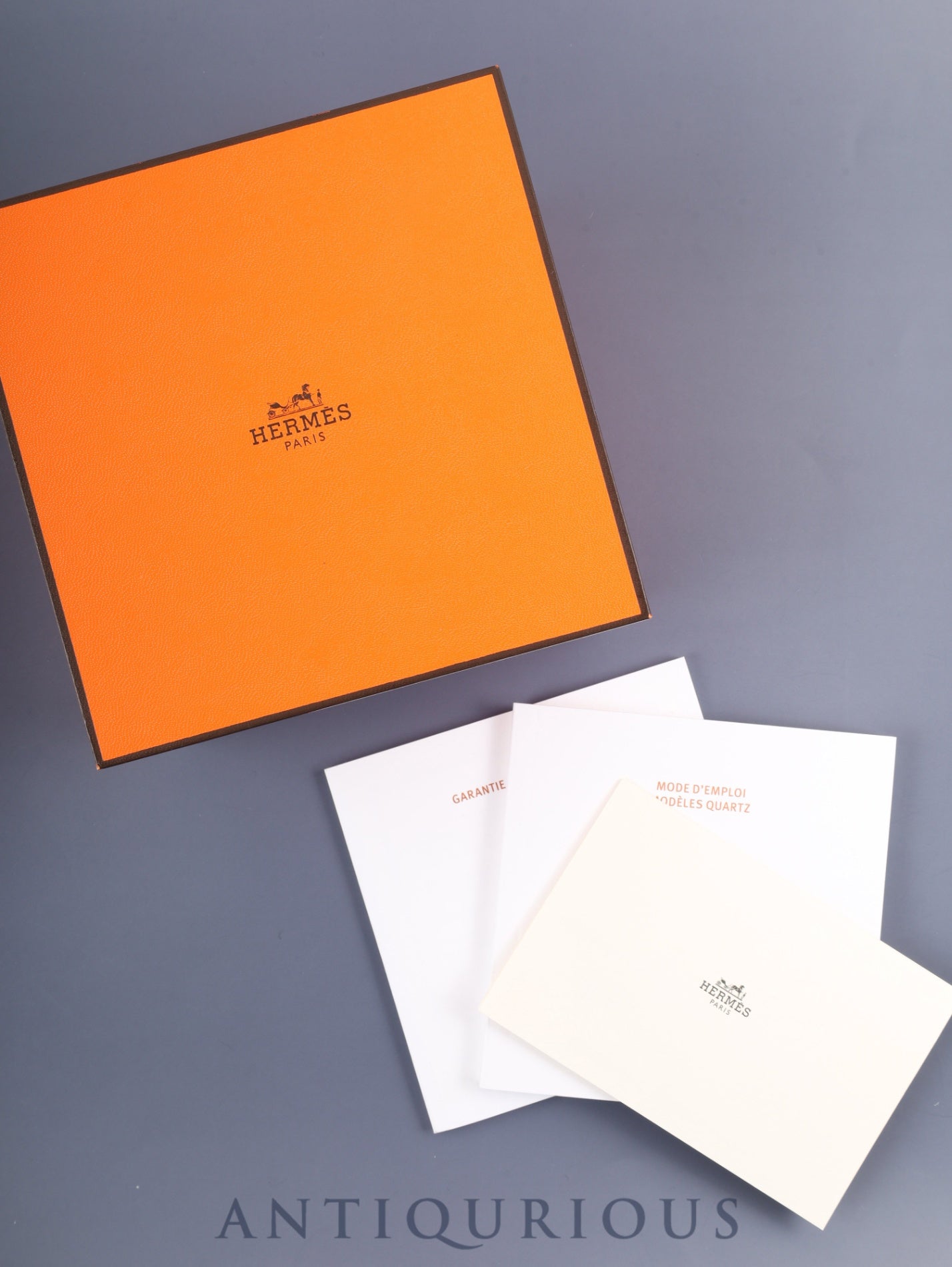 エルメス アルソー AR7Q.810.630 クォーツ SS 純正革ベルト(B刻印:2023)純正尾錠(SS) ブルーアラビア文字盤 箱 冊子 保証書(2023年) オーバーホール済み