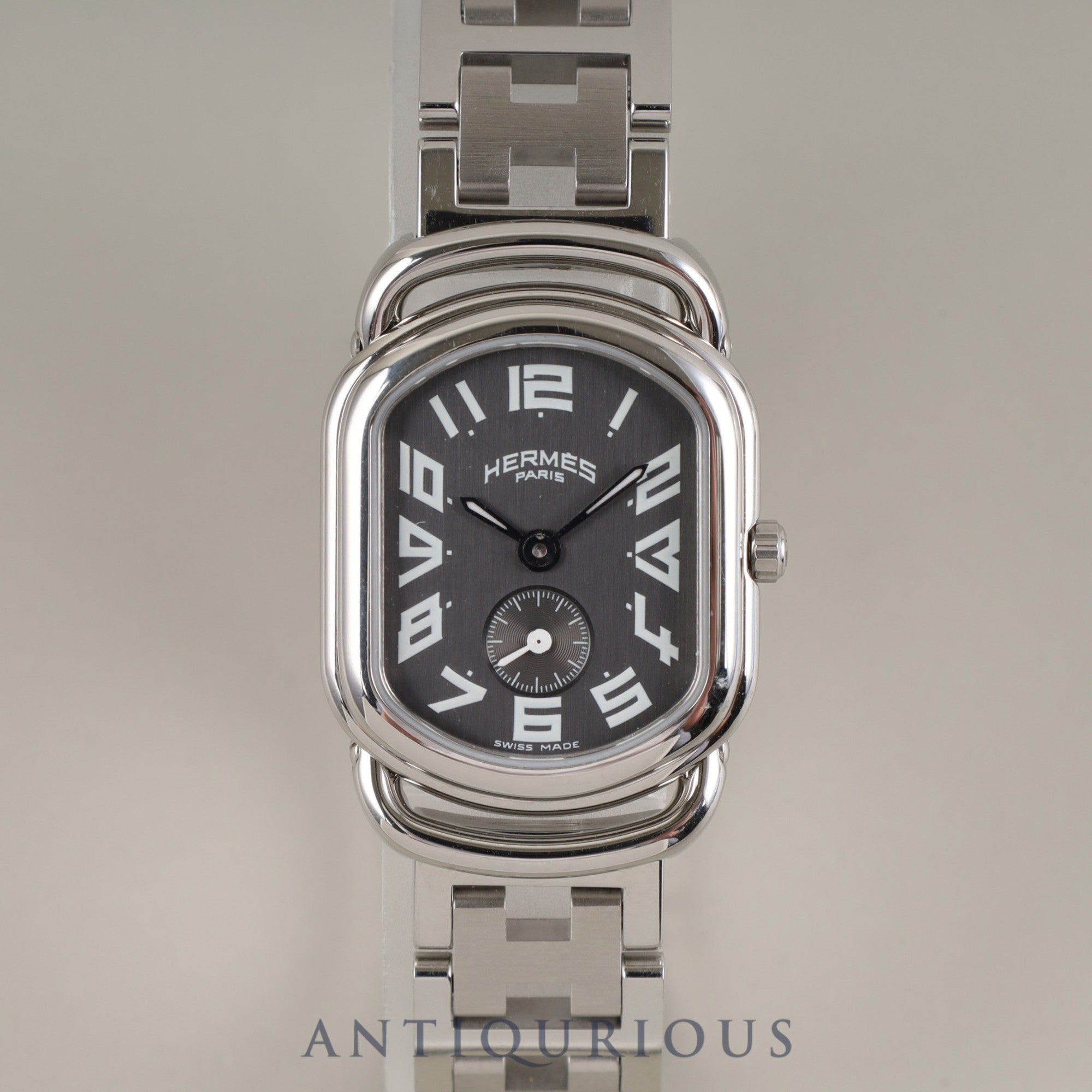 エルメス ラリー RA2.210 クォーツ Cal.980.153 SS SS グレー文字盤 保証書 箱 冊子 オーバーホール済み