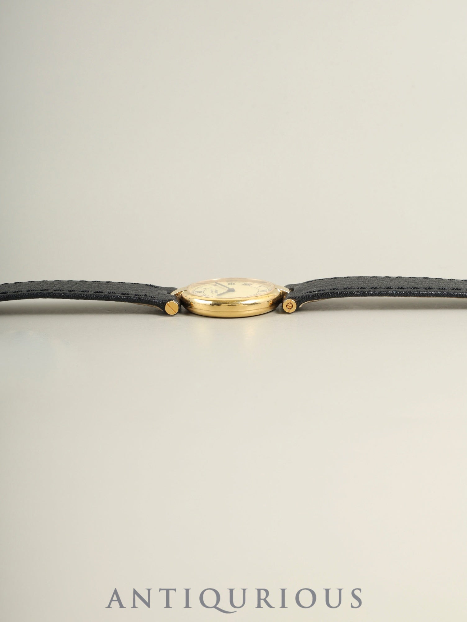 Cartier Must Vendome VLC SM 84978213 / 18 Quartz Cal.690 SV925 Leather Genuine Pin Buckle (GP) Ivory Roman Dial (SWISS MADE表記) Overhauled