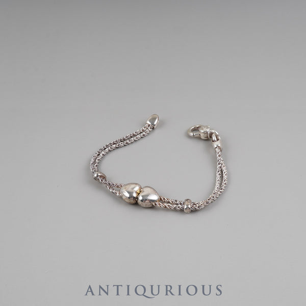 Tiffany Bracelet Double Rope Heart Motif SV925